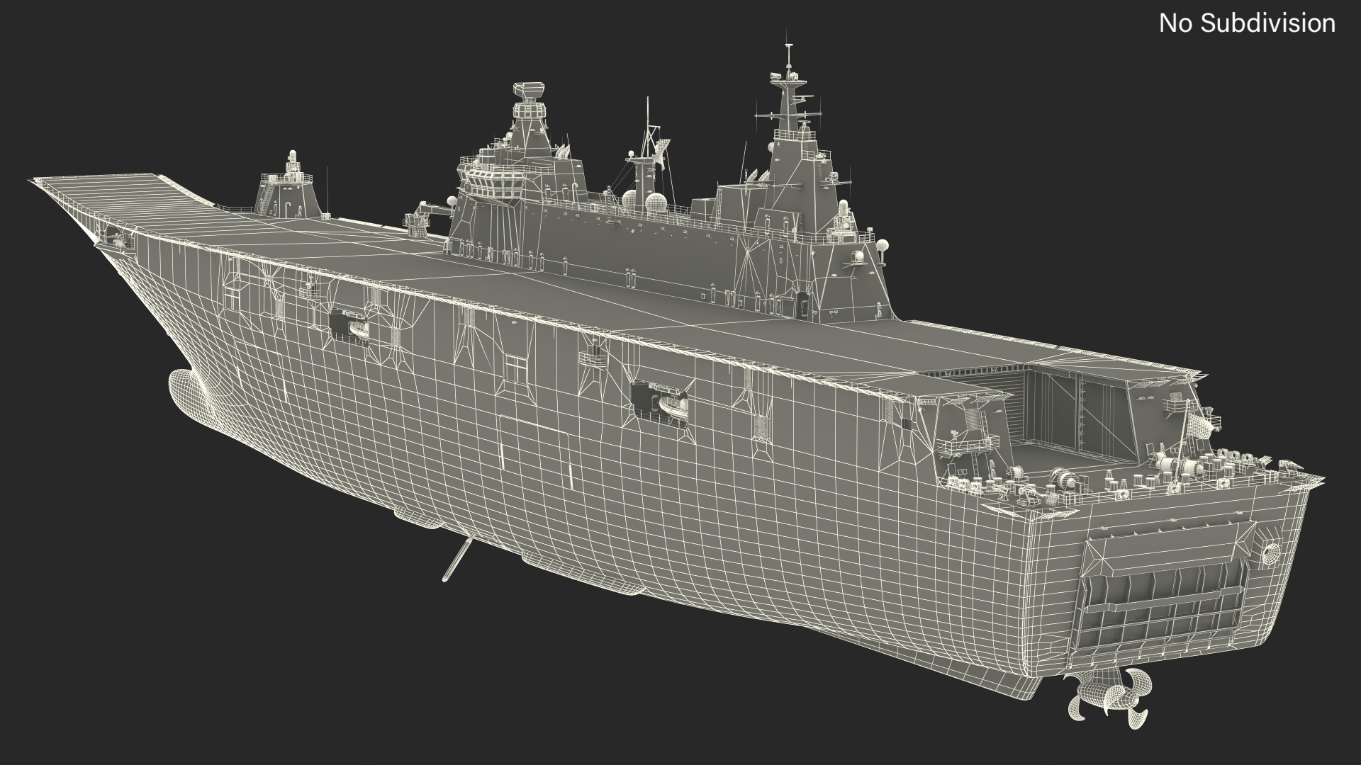 3D Military Naval Aircraft Carrier