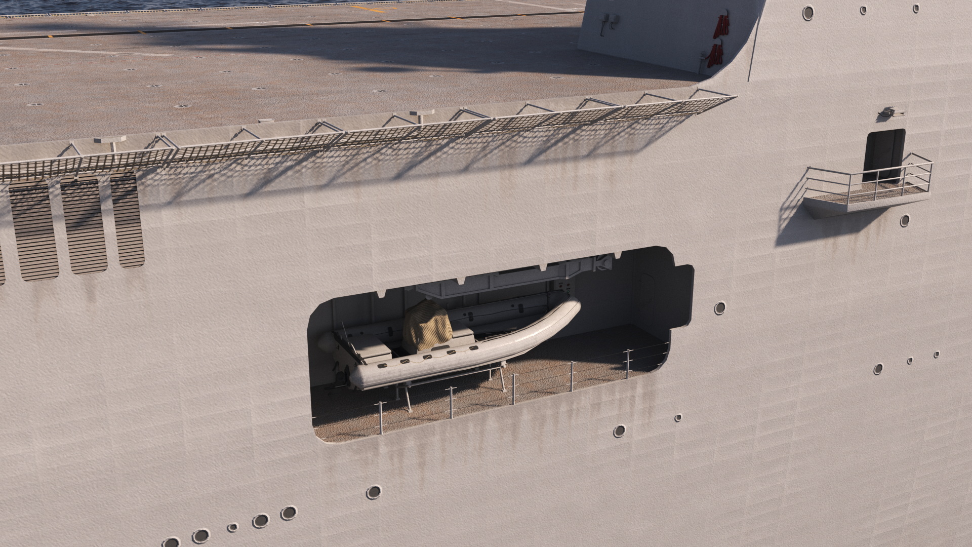 3D Military Naval Aircraft Carrier