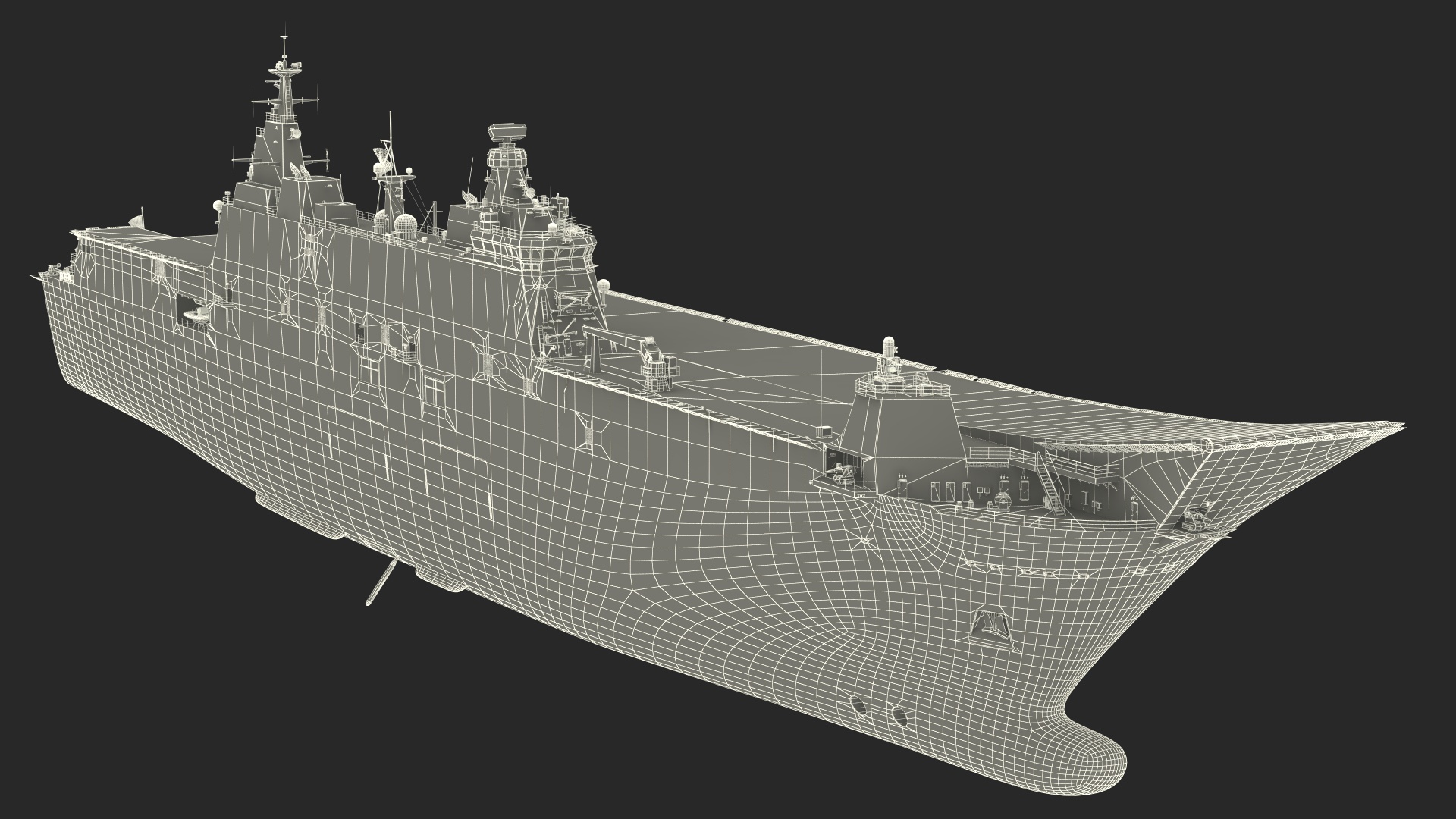 3D Military Naval Aircraft Carrier