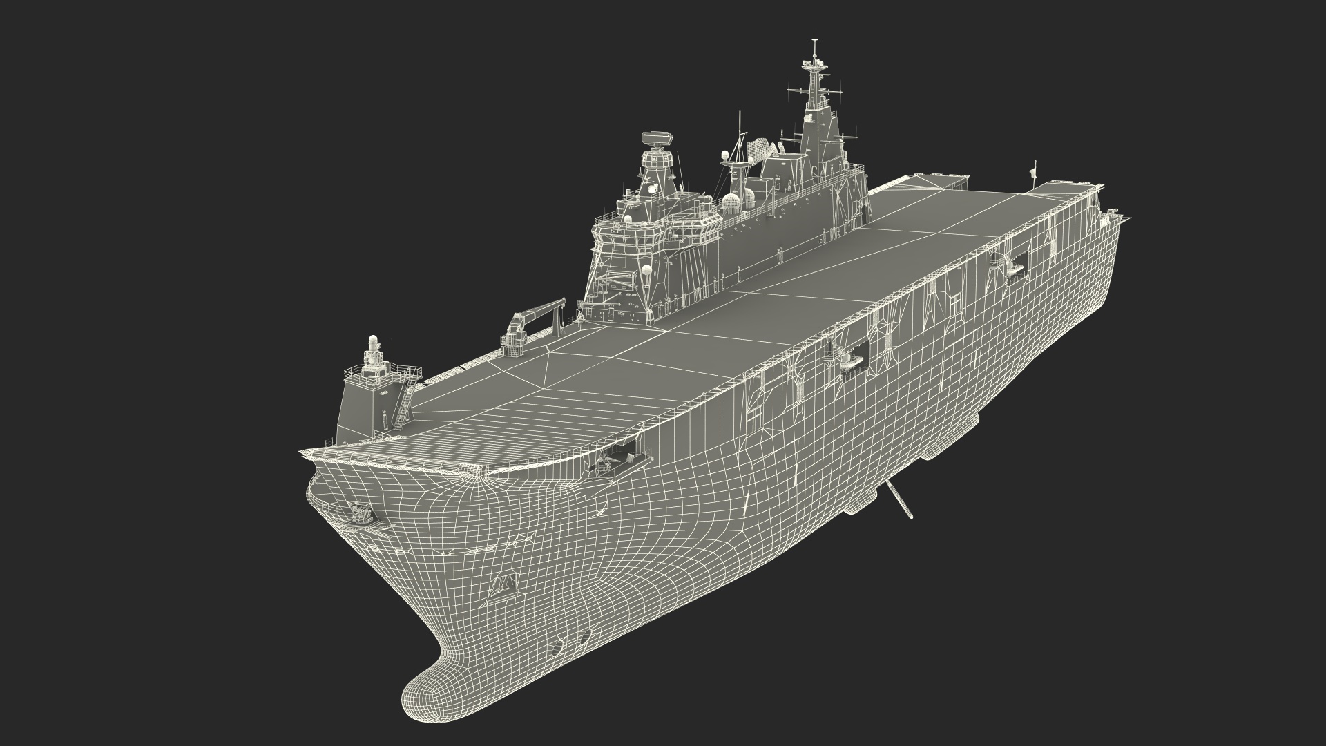 3D Military Naval Aircraft Carrier