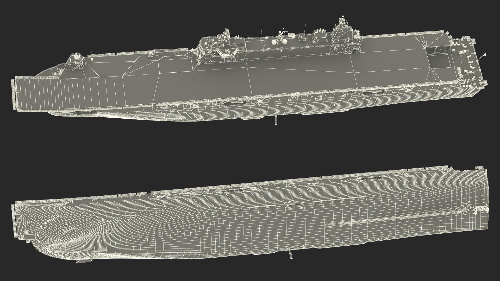 3D Military Naval Aircraft Carrier