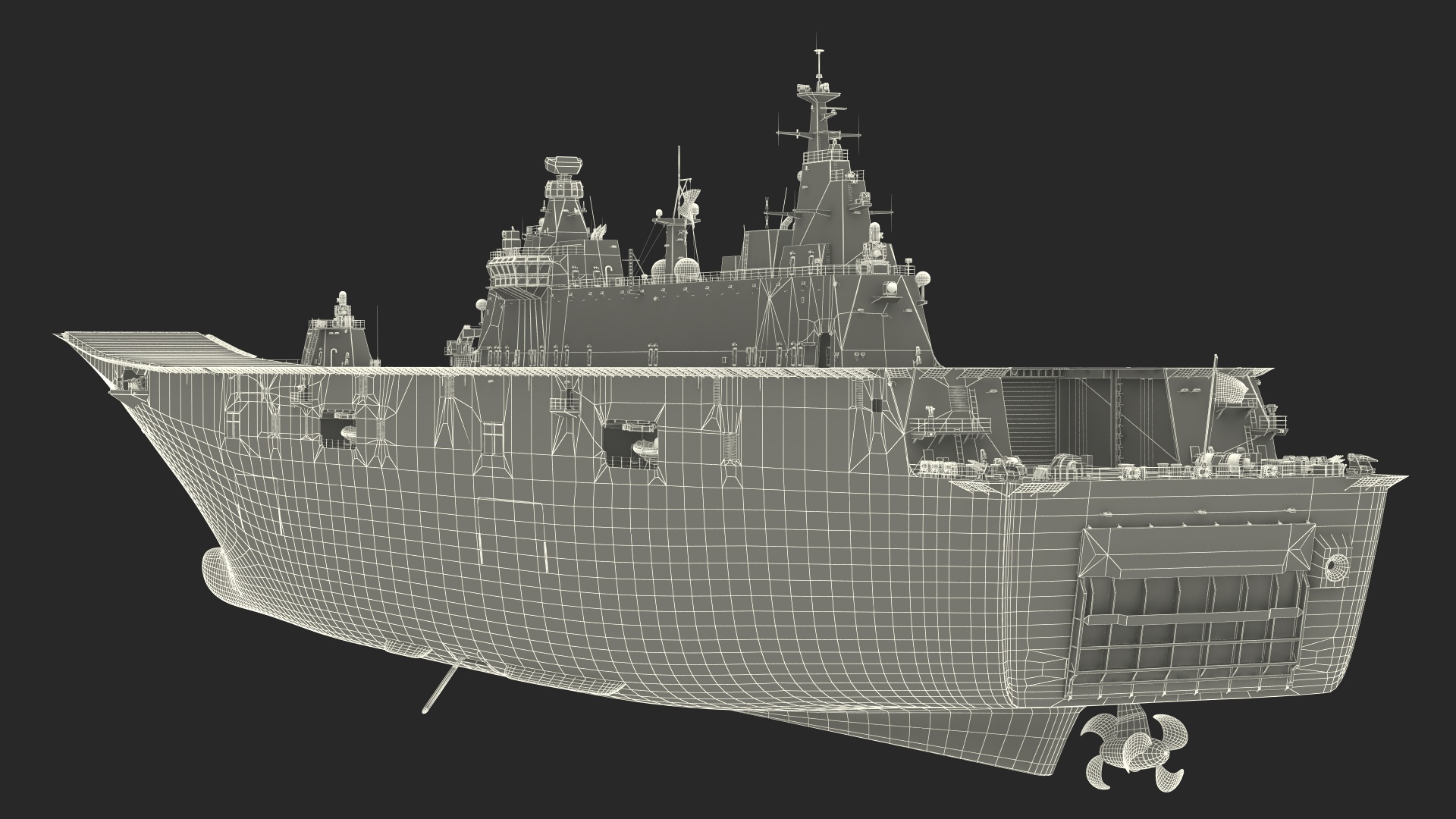 3D Military Naval Aircraft Carrier