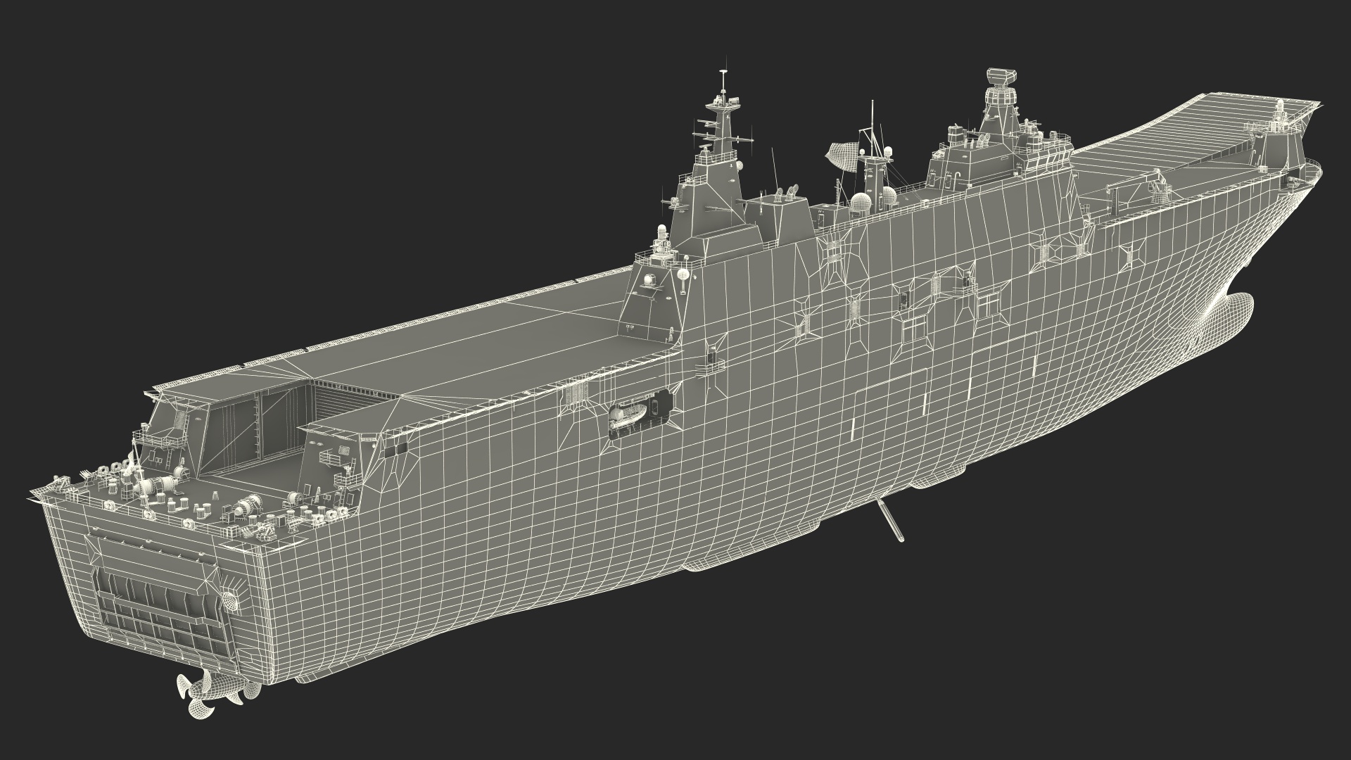 3D Military Naval Aircraft Carrier