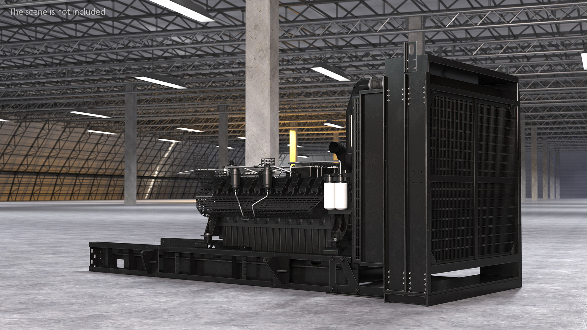 3D Engine and Cooling System for Diesel Generator