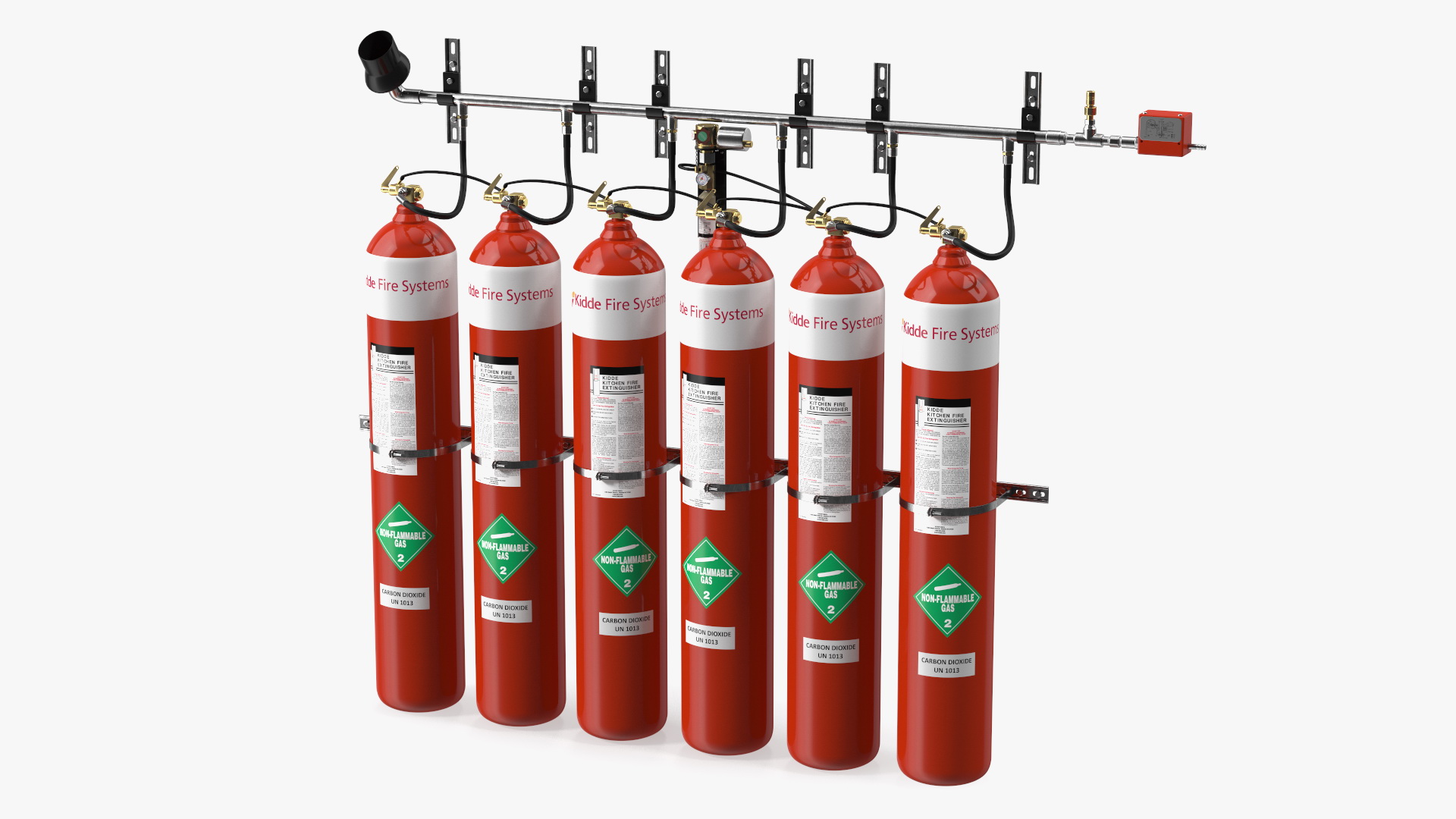 Dioxide Fire Extinguisher System 3D