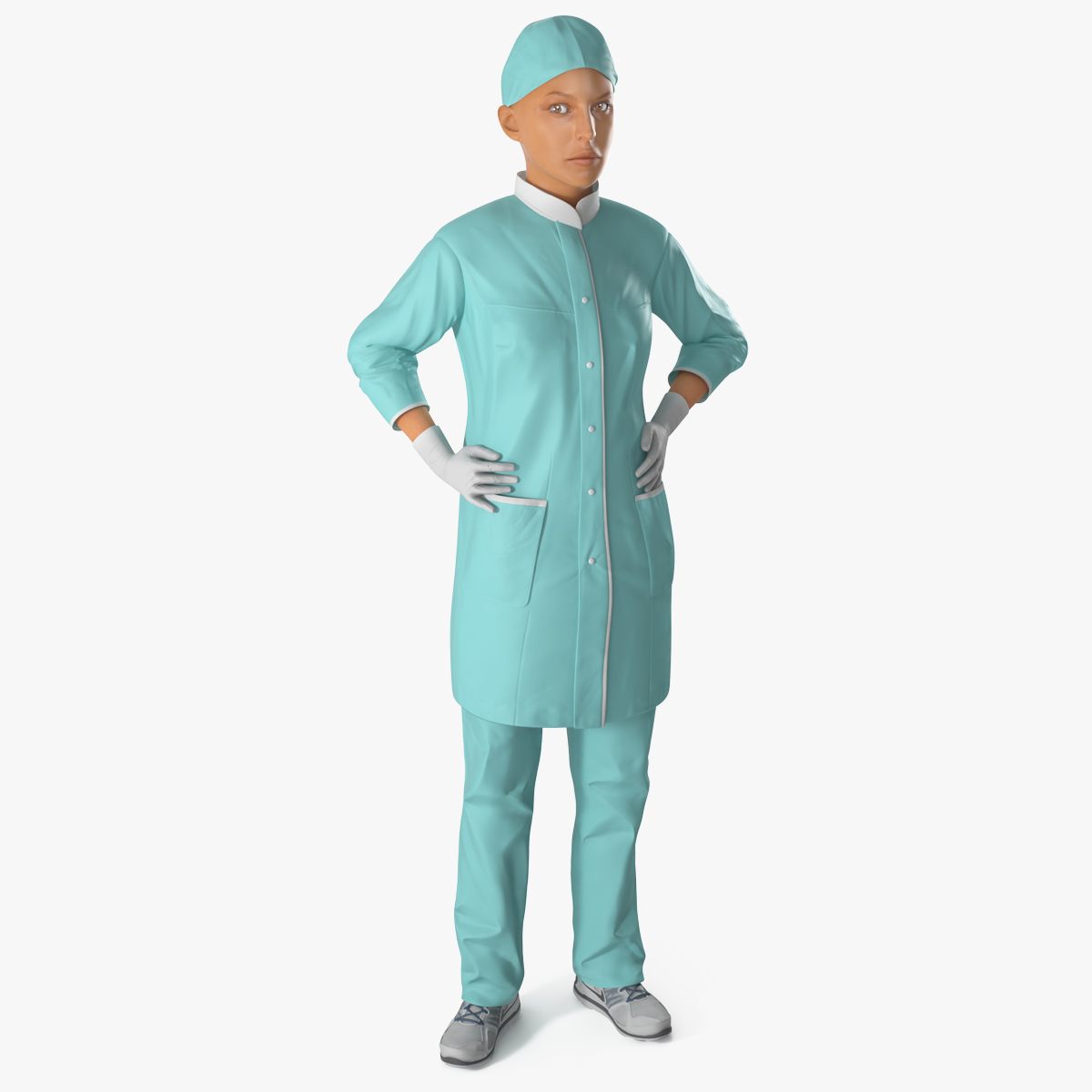 3D Female Surgeon Doctor Woman Rigged for Maya model