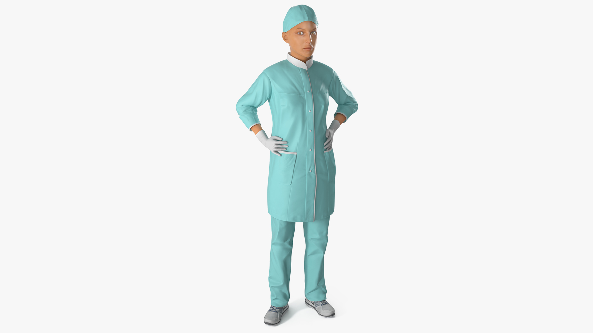 3D Female Surgeon Doctor Woman Rigged for Maya model