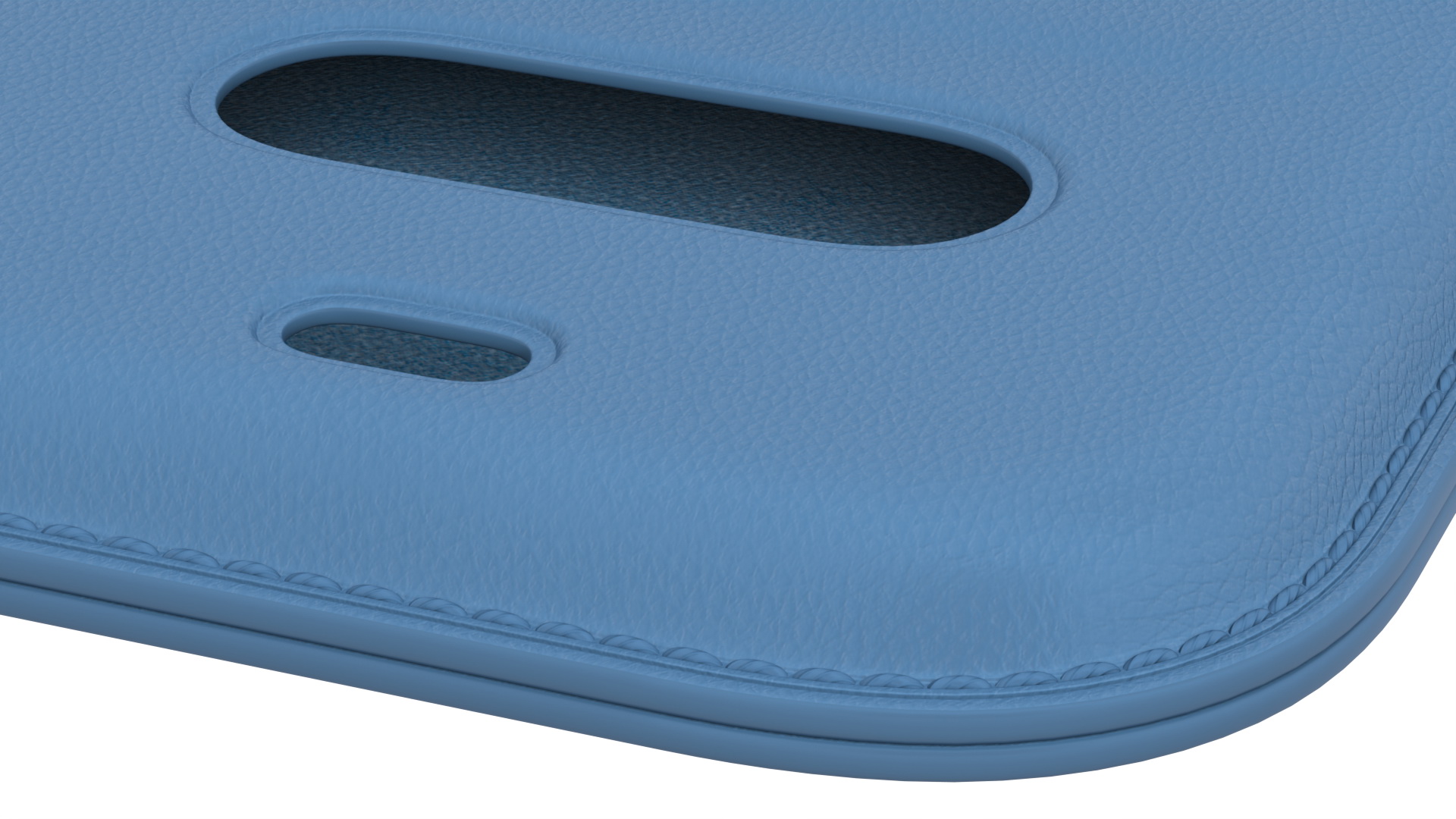 3D iPhone 12 mini Leather Sleeve Baltic Blue