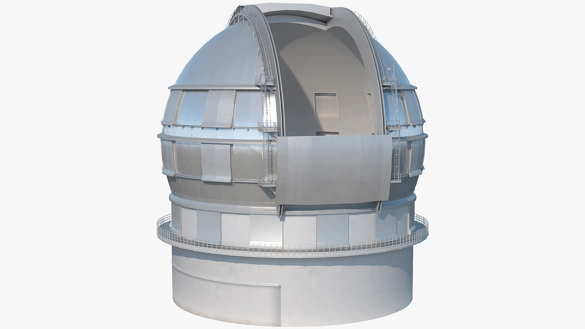 3D Astronomical Observatory Dome Rigged