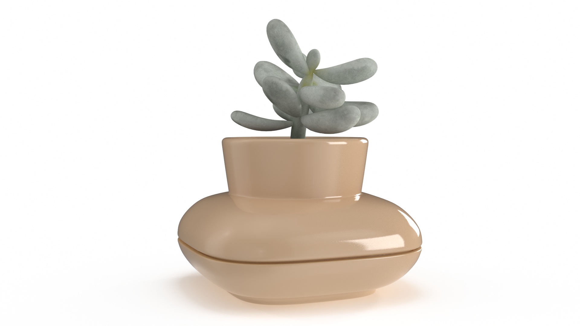 3D model Single Herb Pot Sagaform Beige