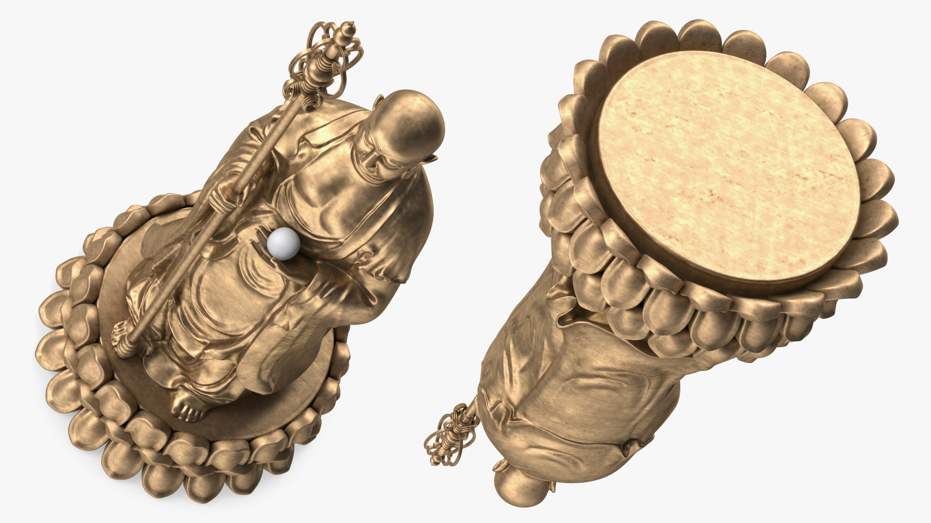 3D model Bronze Dizang Buddha Sculpture