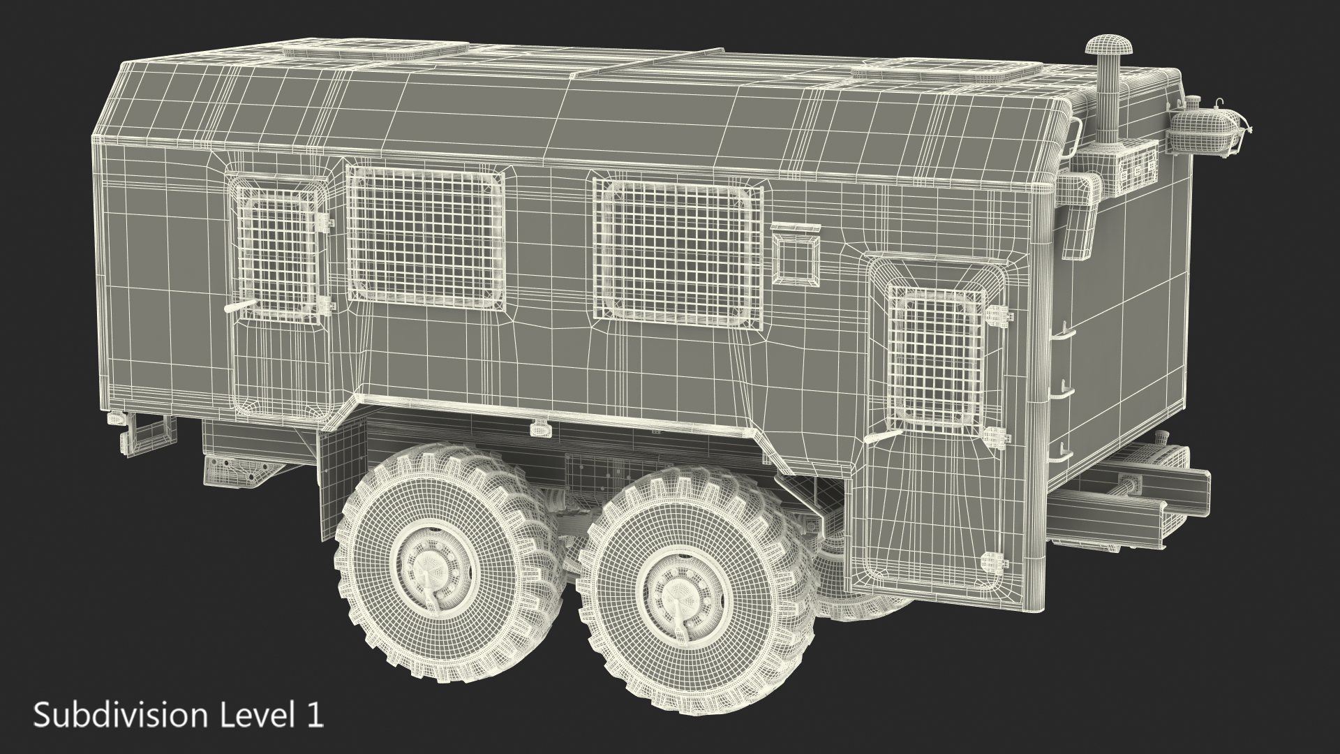 3D Russian Police Truck Wagon