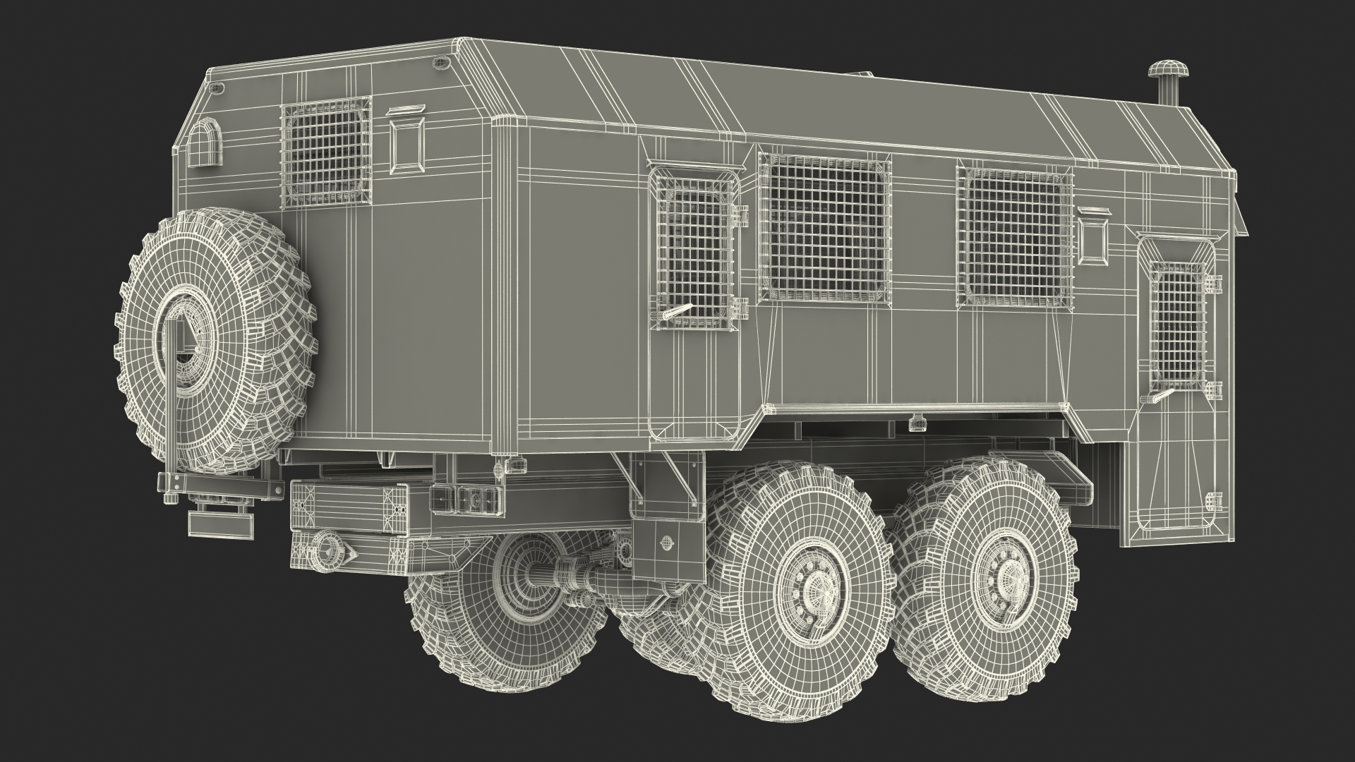 3D Russian Police Truck Wagon