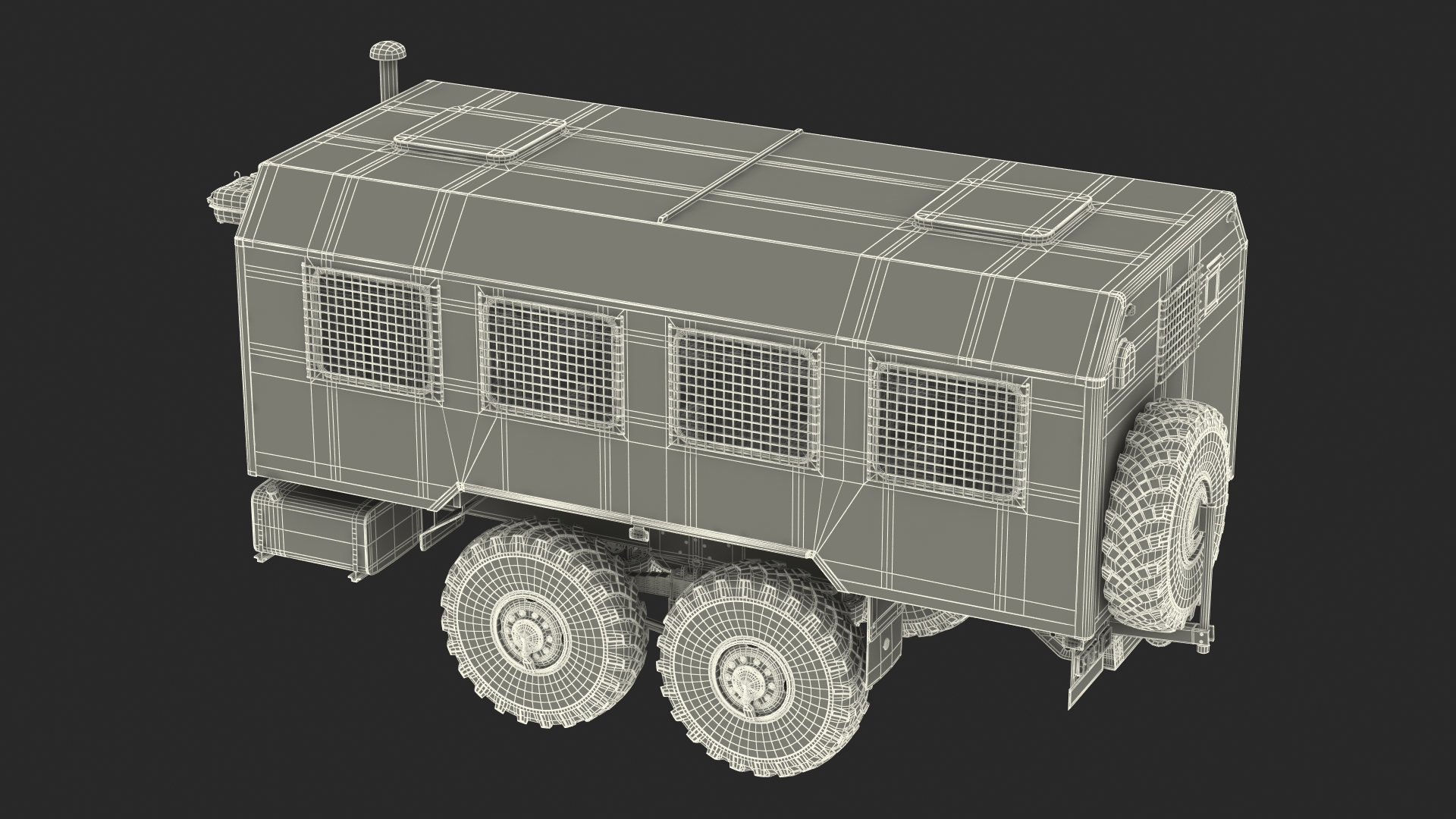 3D Russian Police Truck Wagon