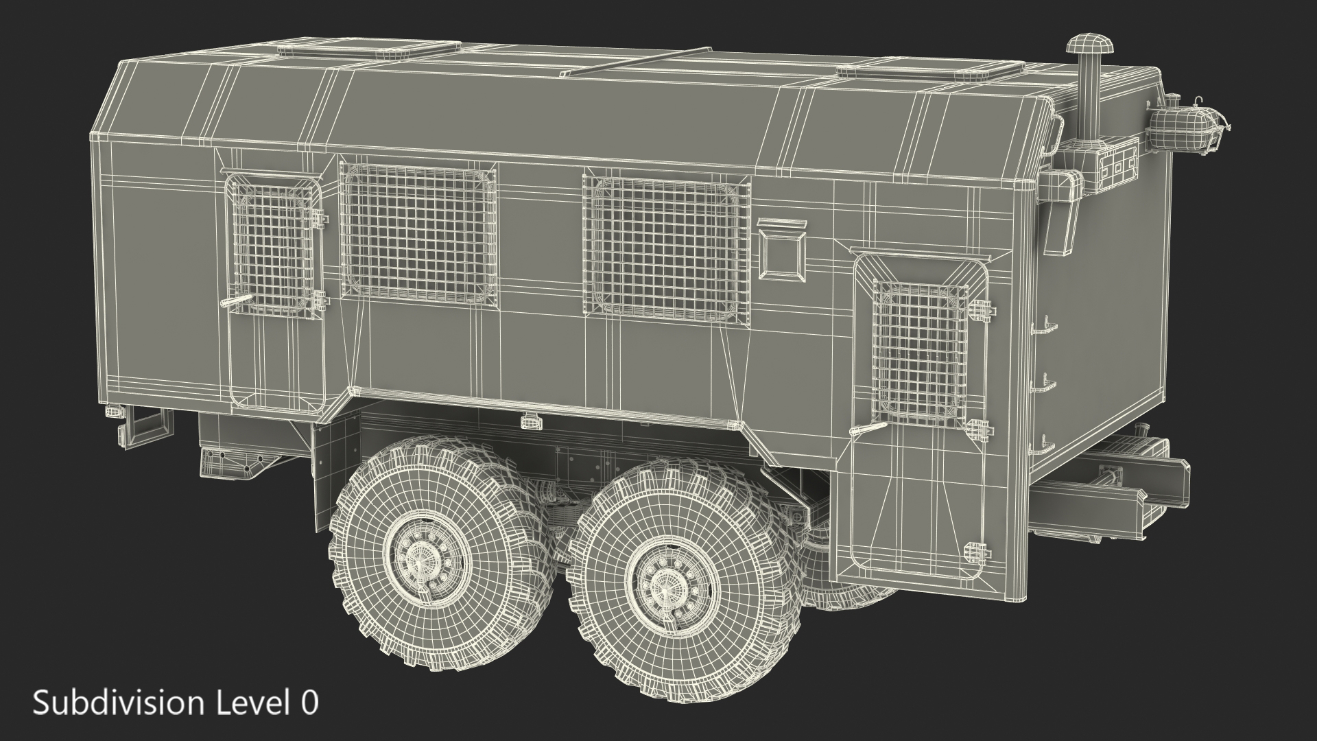 3D Russian Police Truck Wagon