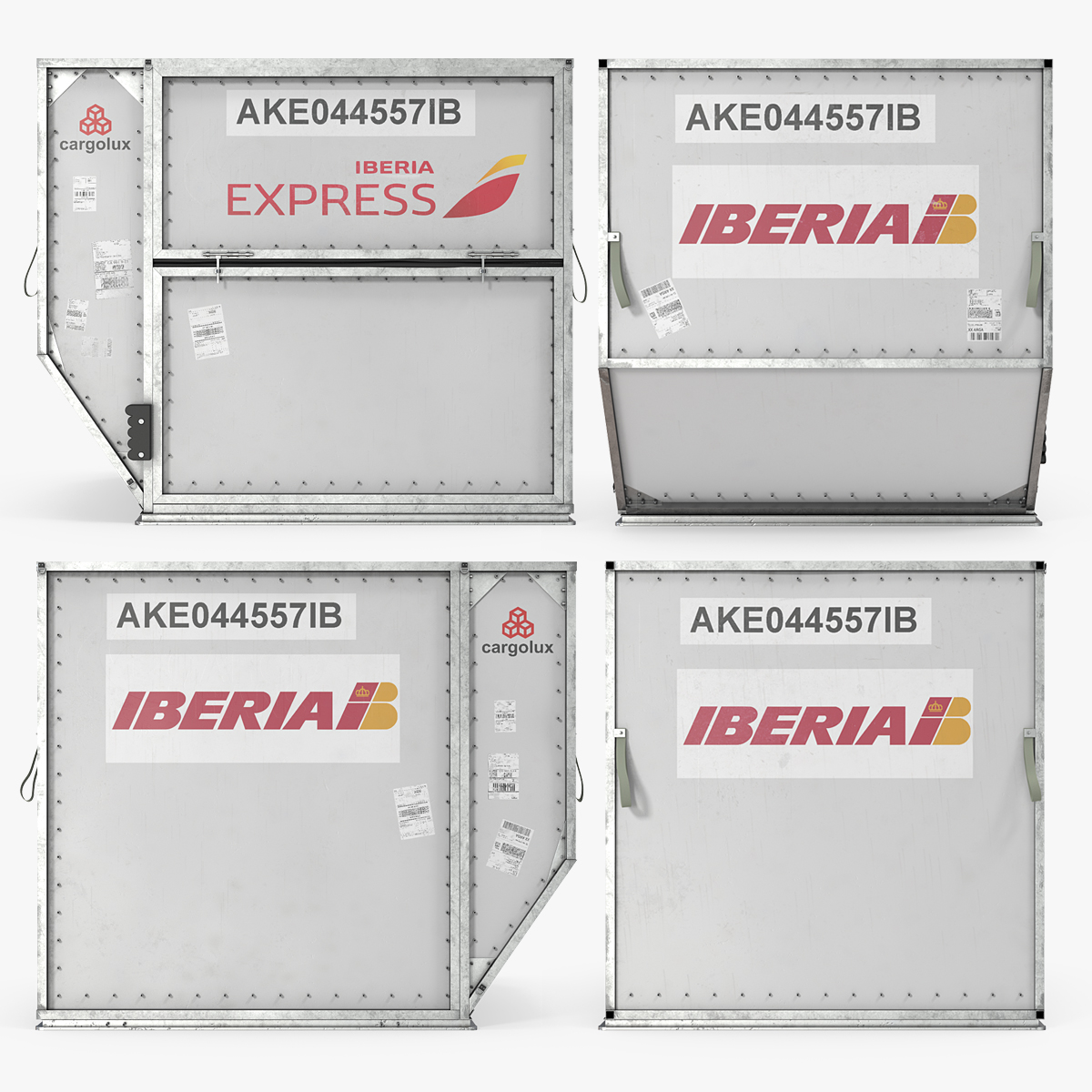 3D model Airport Container Iberia Cargo