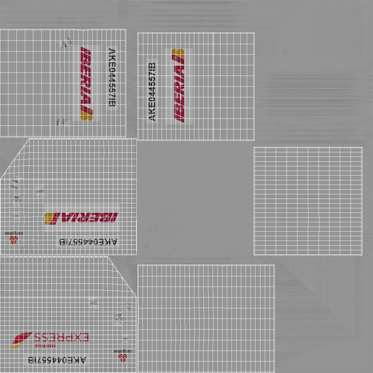 3D model Airport Container Iberia Cargo