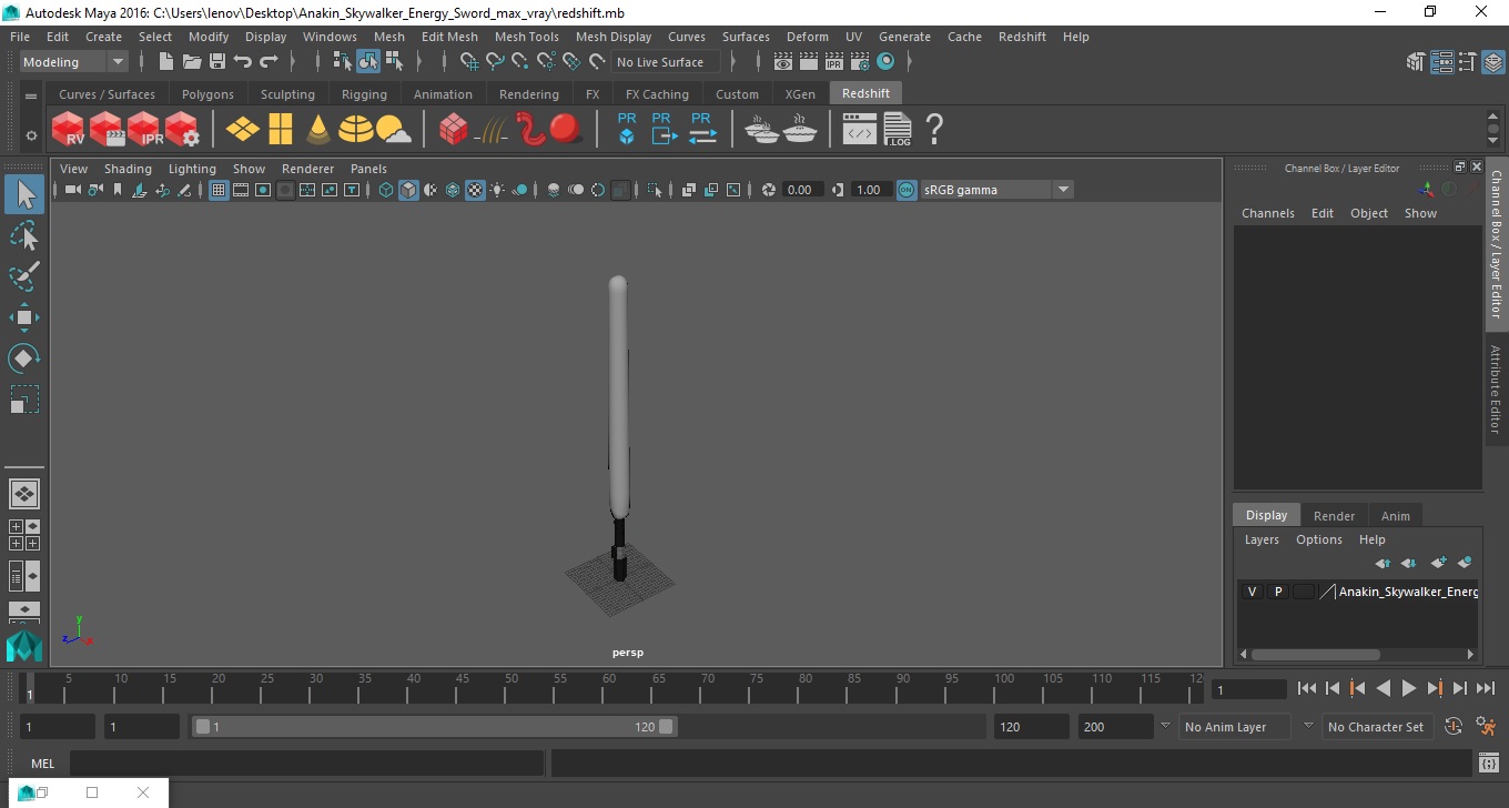 Anakin Skywalker Energy Sword 3D model