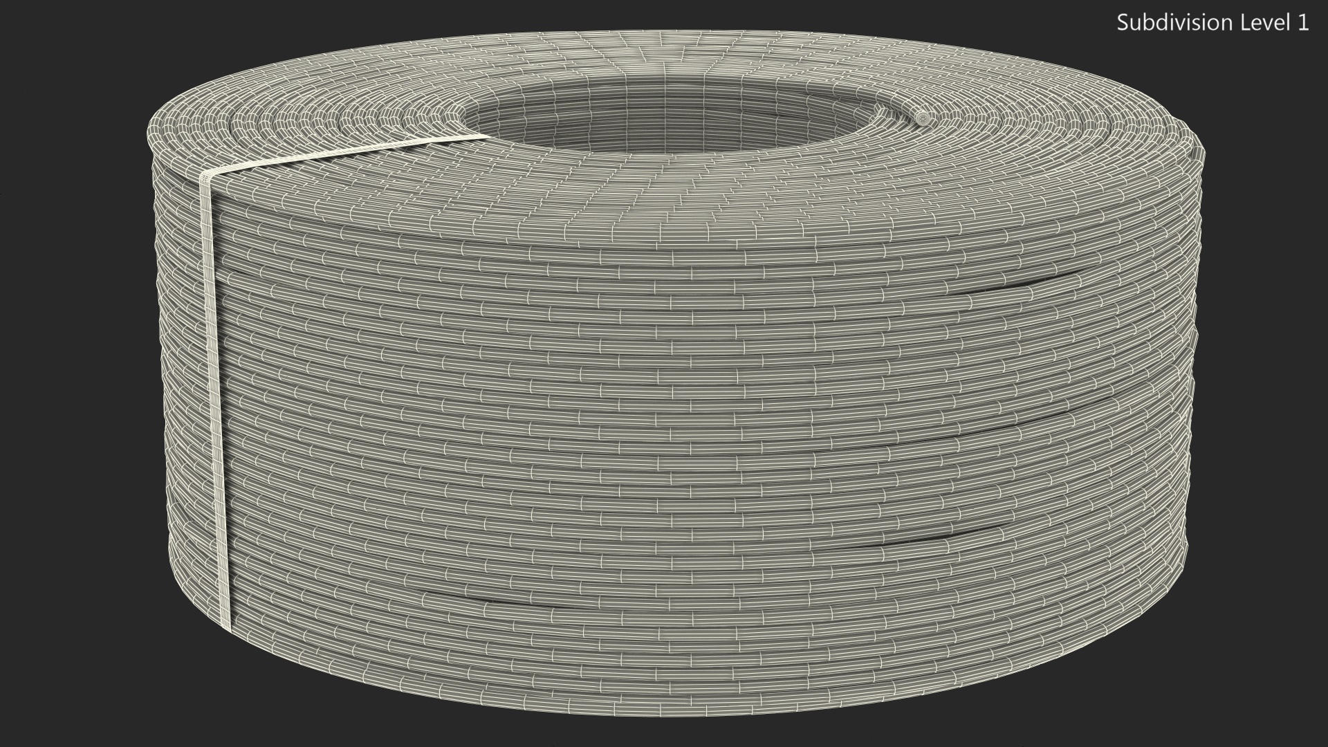 3D model Spool Fiber Optic Cable Orange