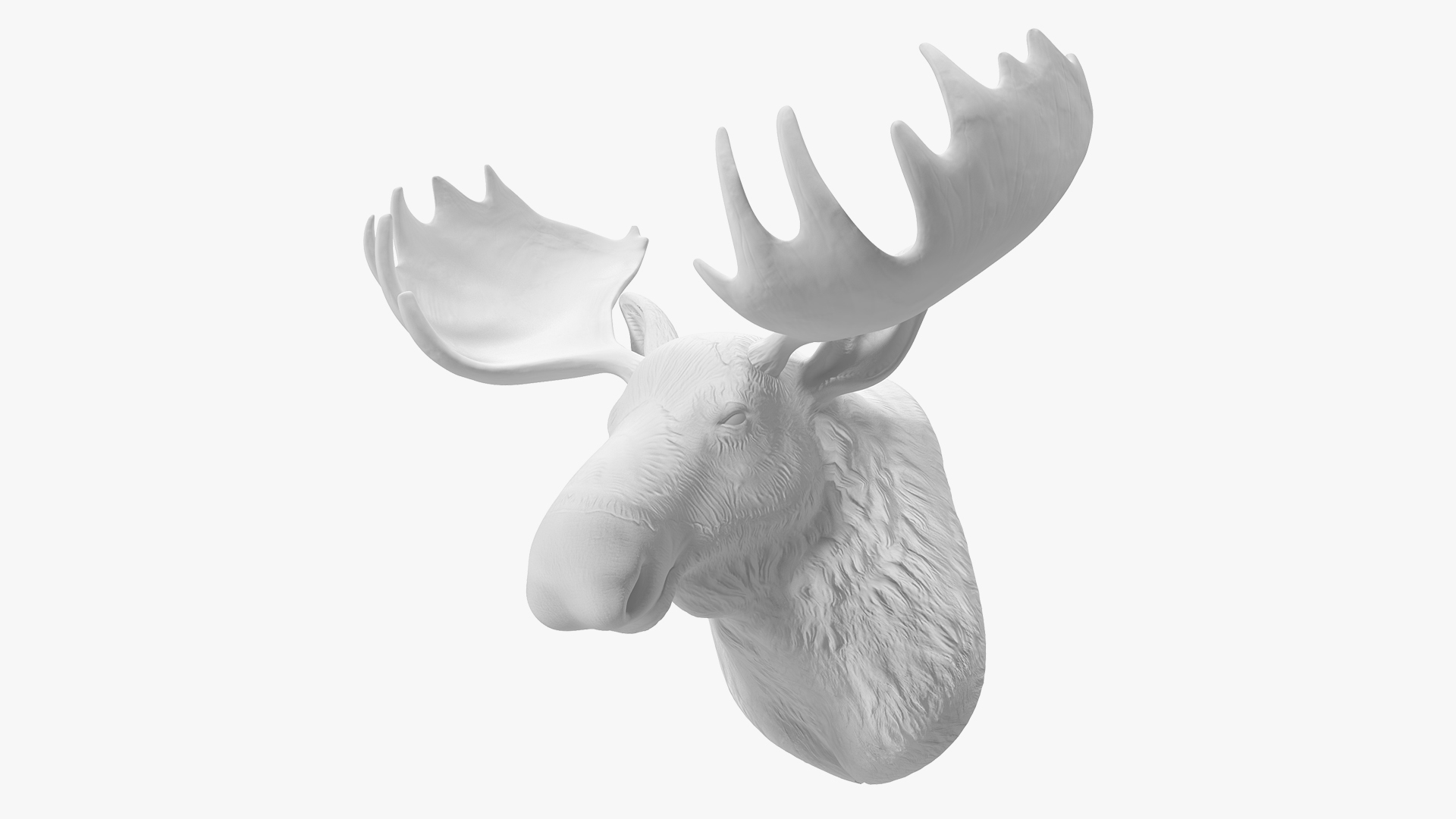 3D model Deer Head Fake Wall Mount