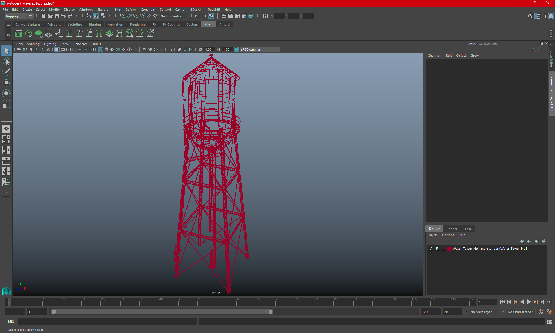 3D model Water Tower No1