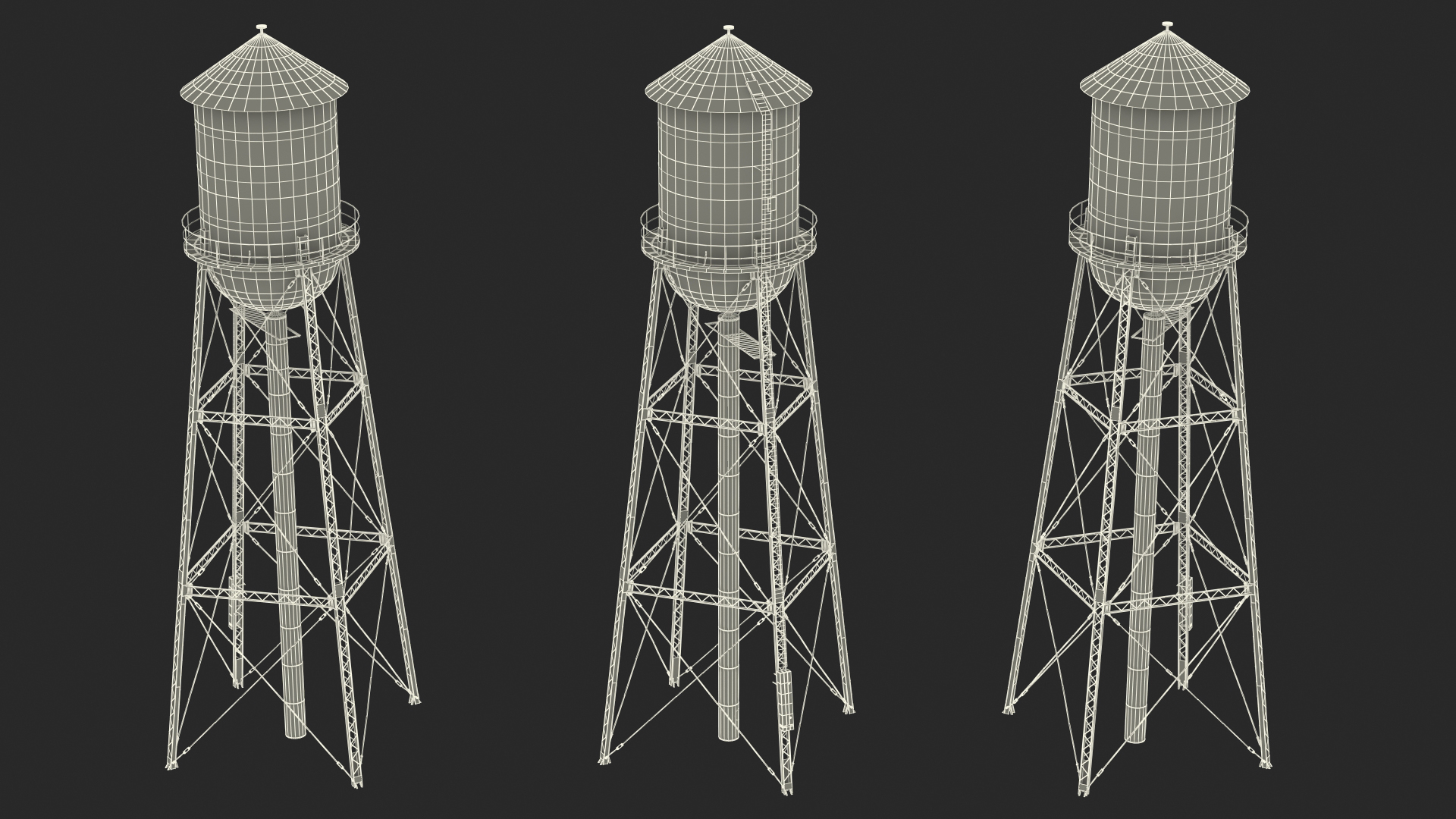 3D model Water Tower No1