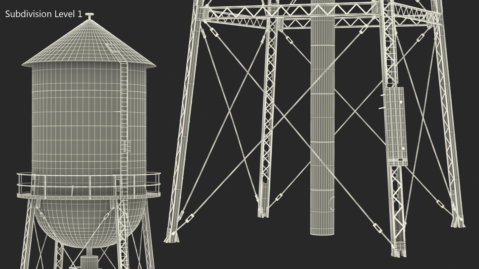 3D model Water Tower No1