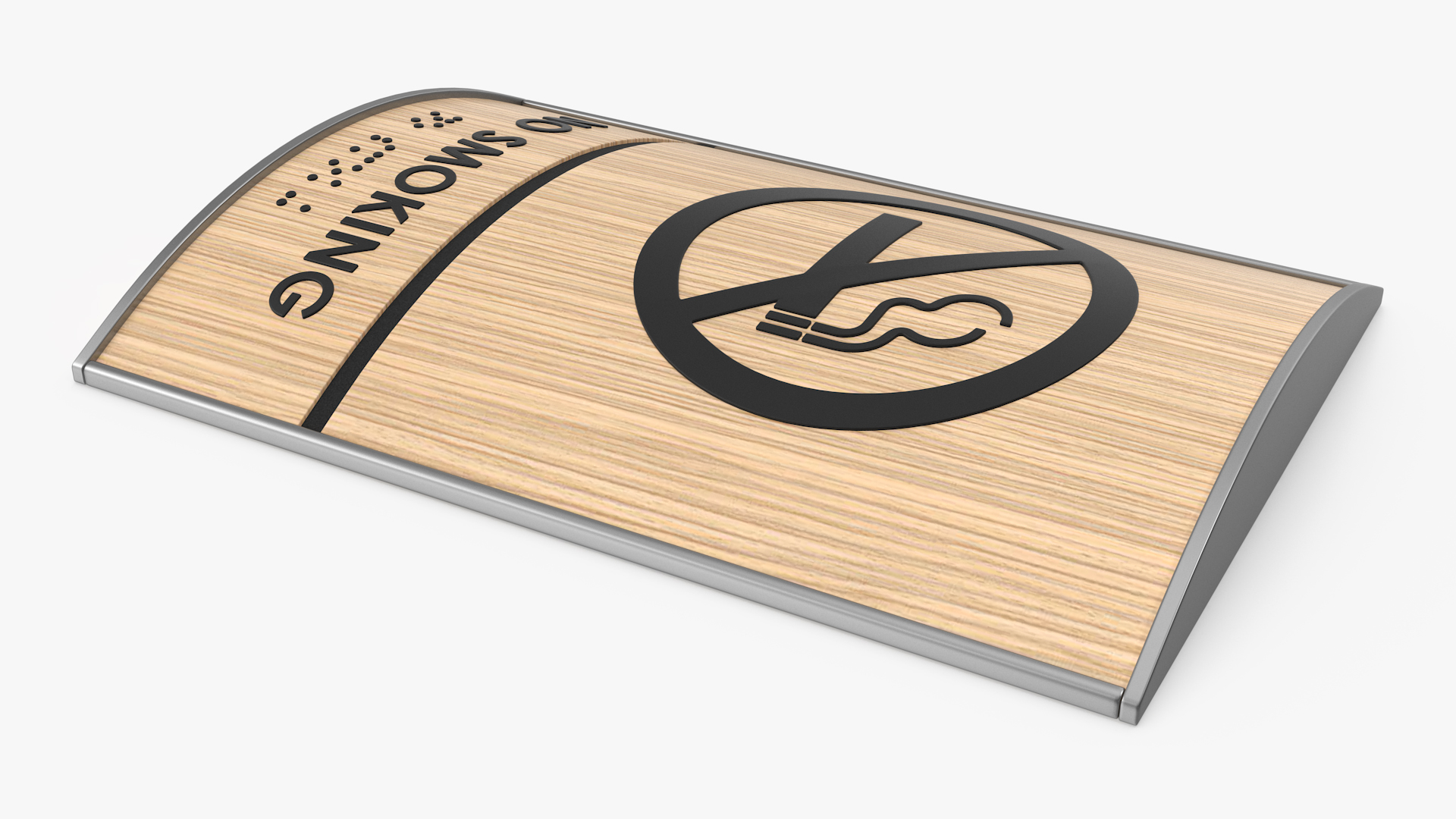 3D No Smoking Braille Sign model