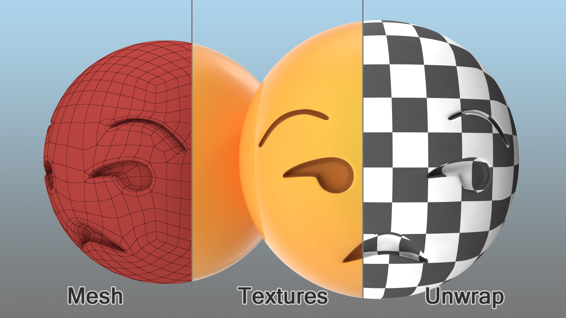 Unamused Emoji 3D model