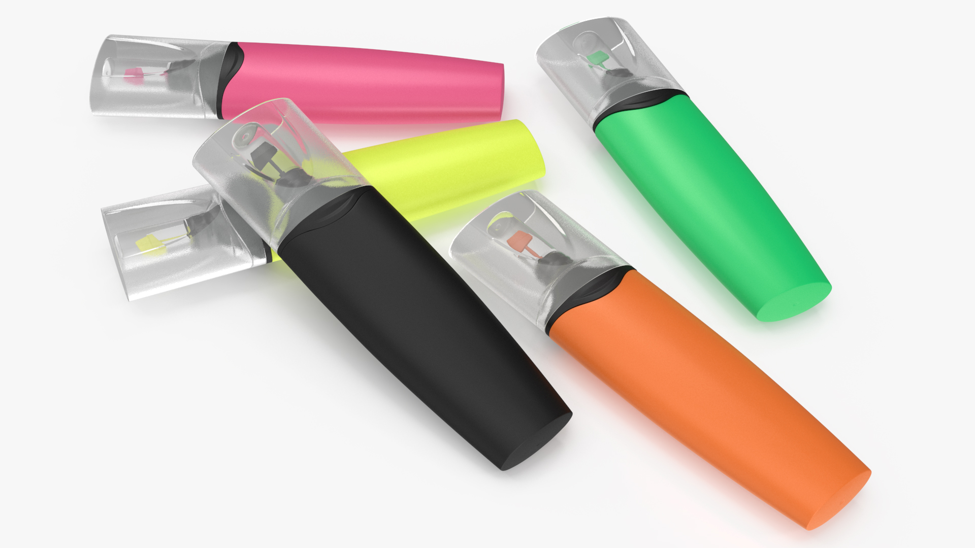 3D 5 Highlighter Markers