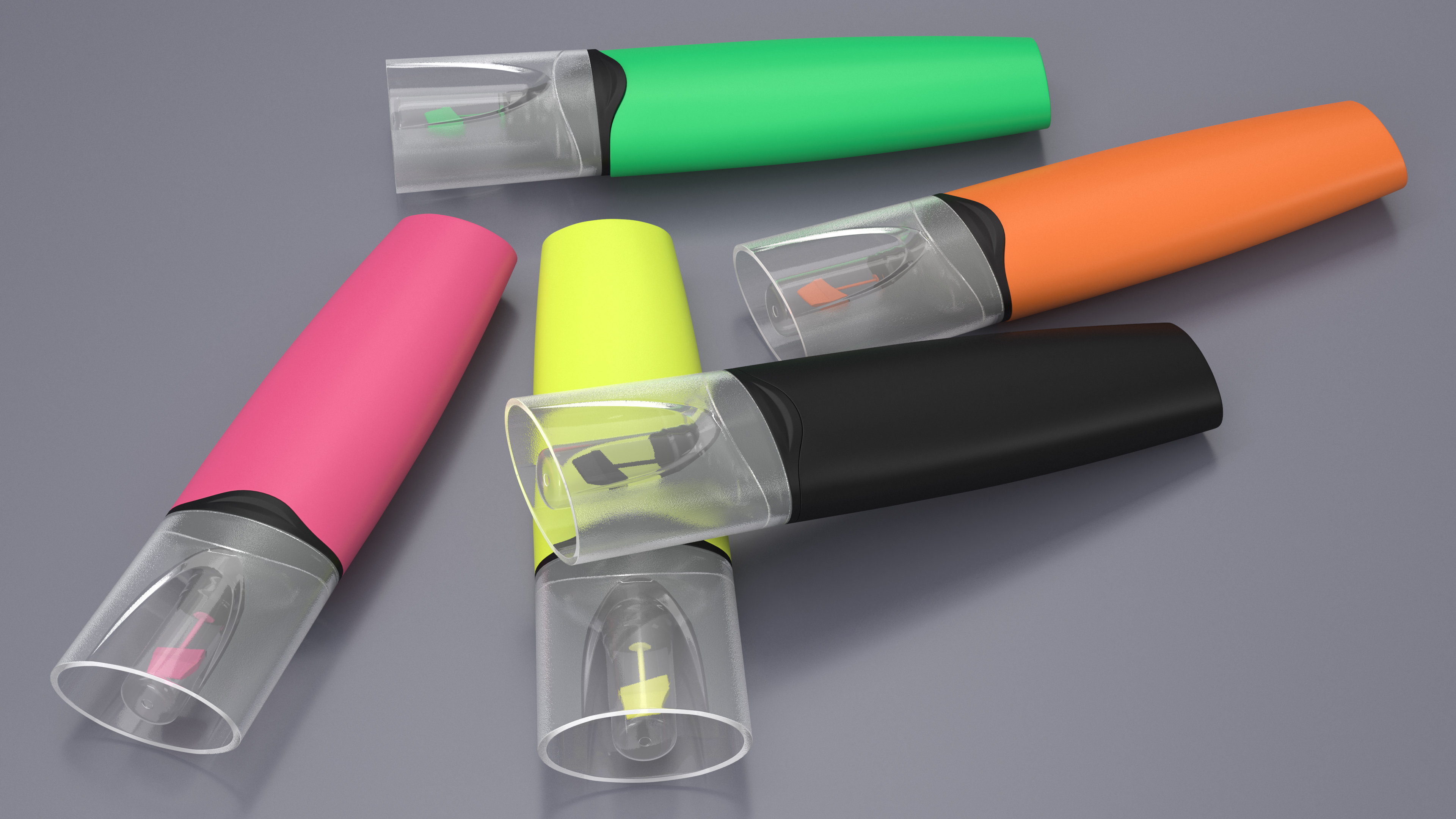 3D 5 Highlighter Markers