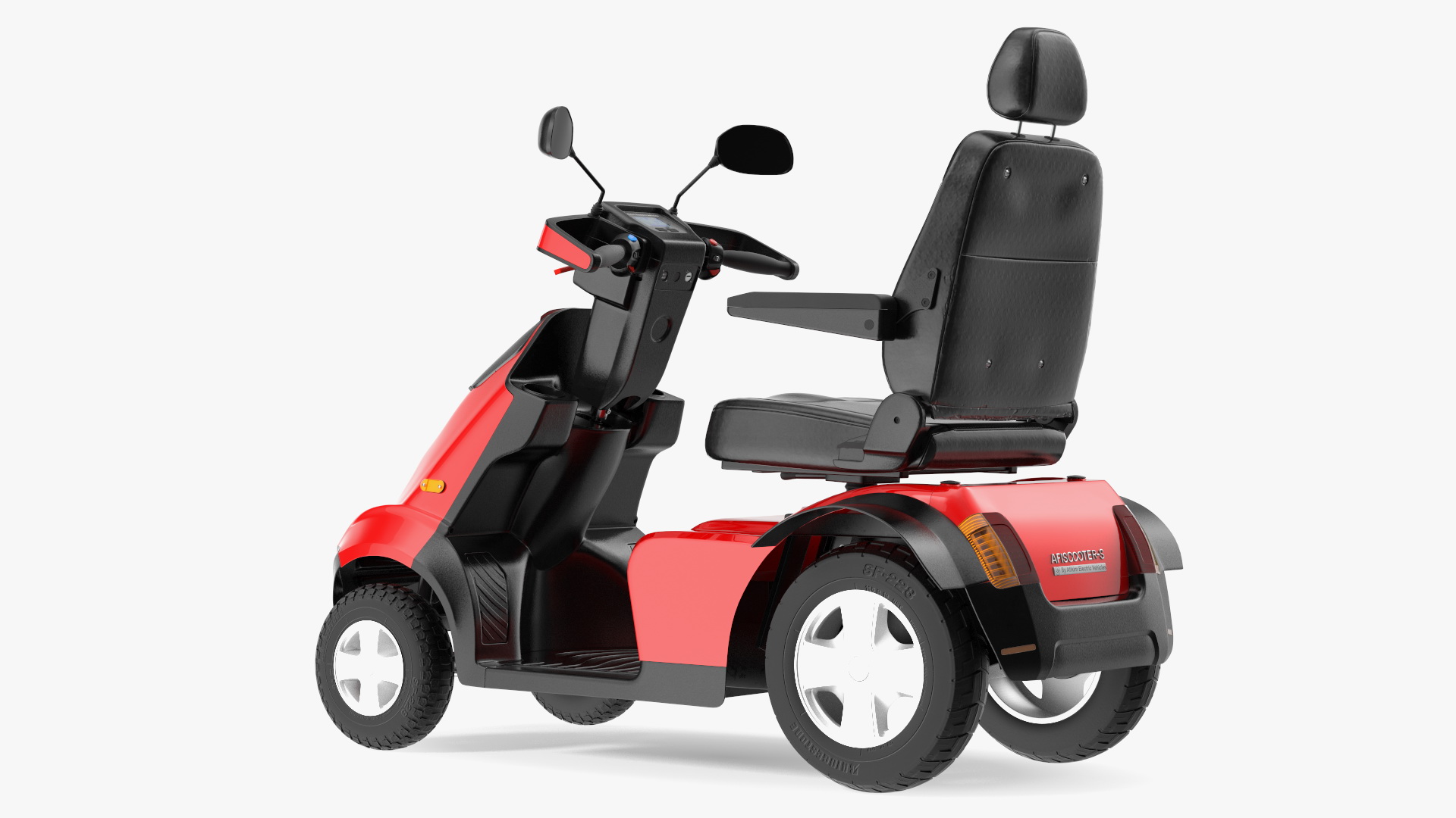 Red Electric Scooter S4 AFIKIM Rigged 3D