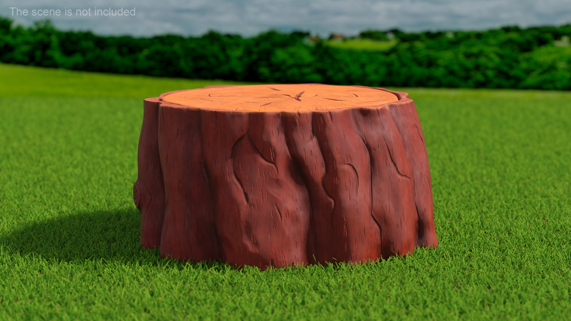 Low Cartoon Stump 3D