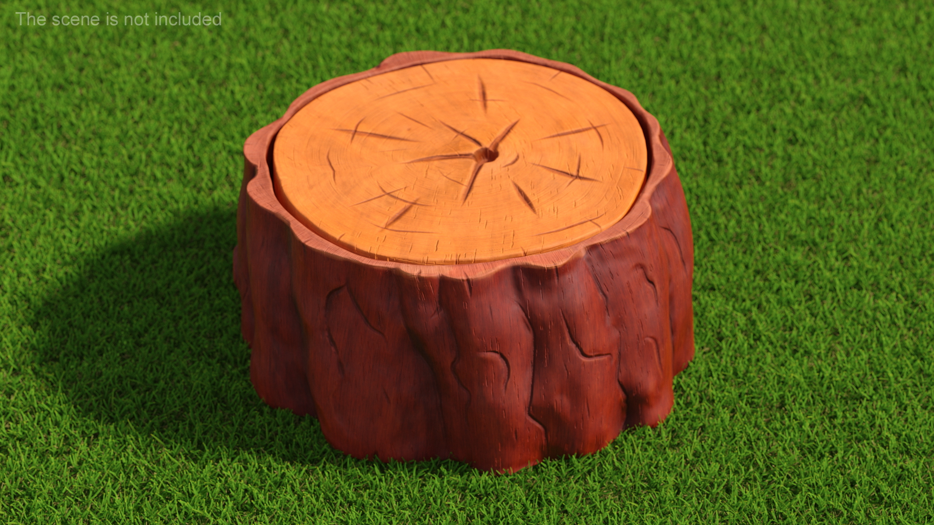 Low Cartoon Stump 3D