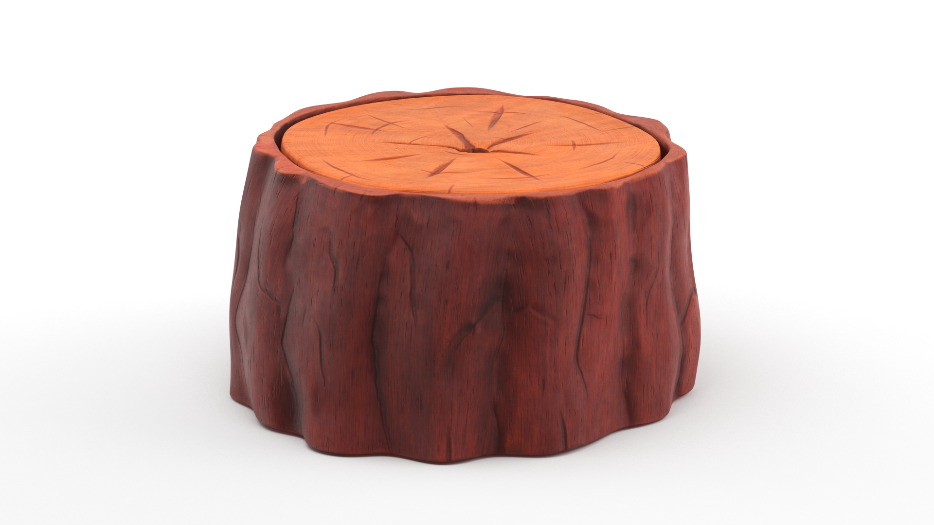 Low Cartoon Stump 3D