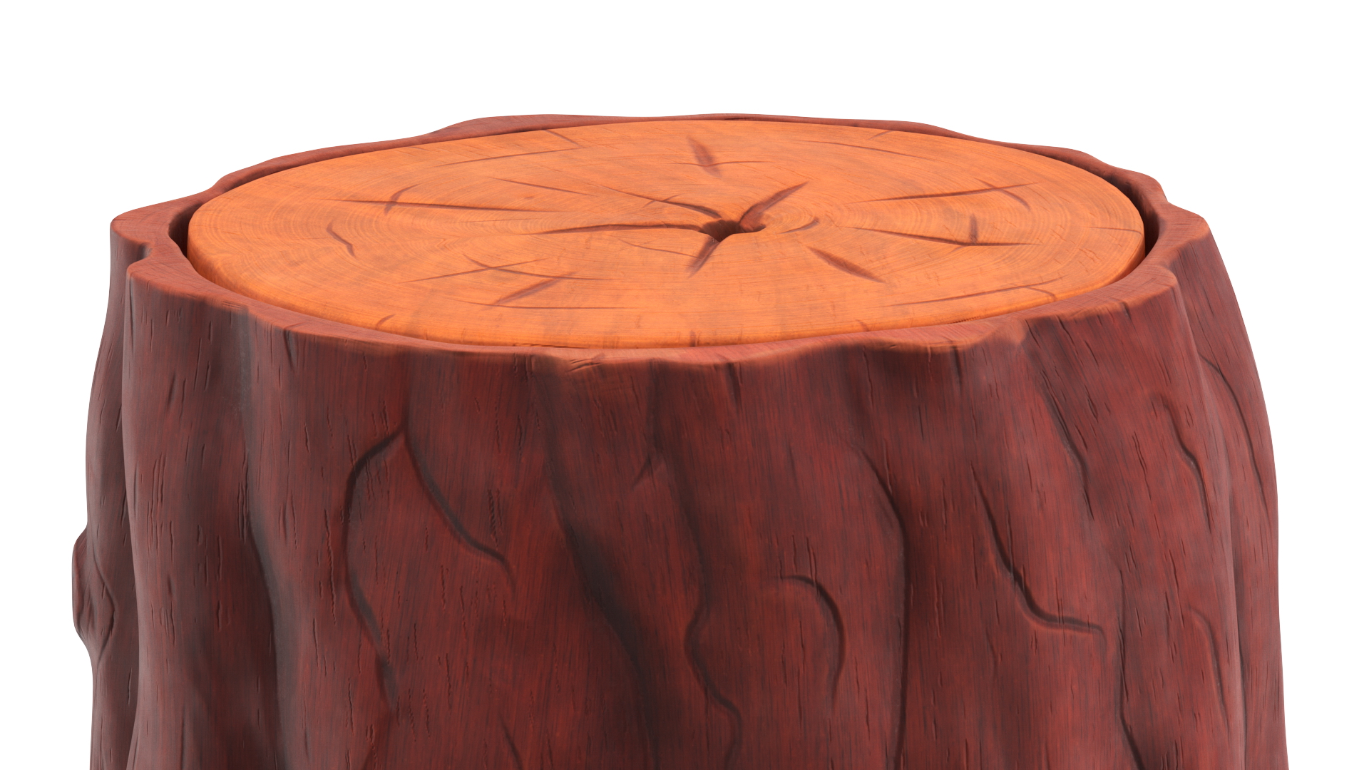 Low Cartoon Stump 3D