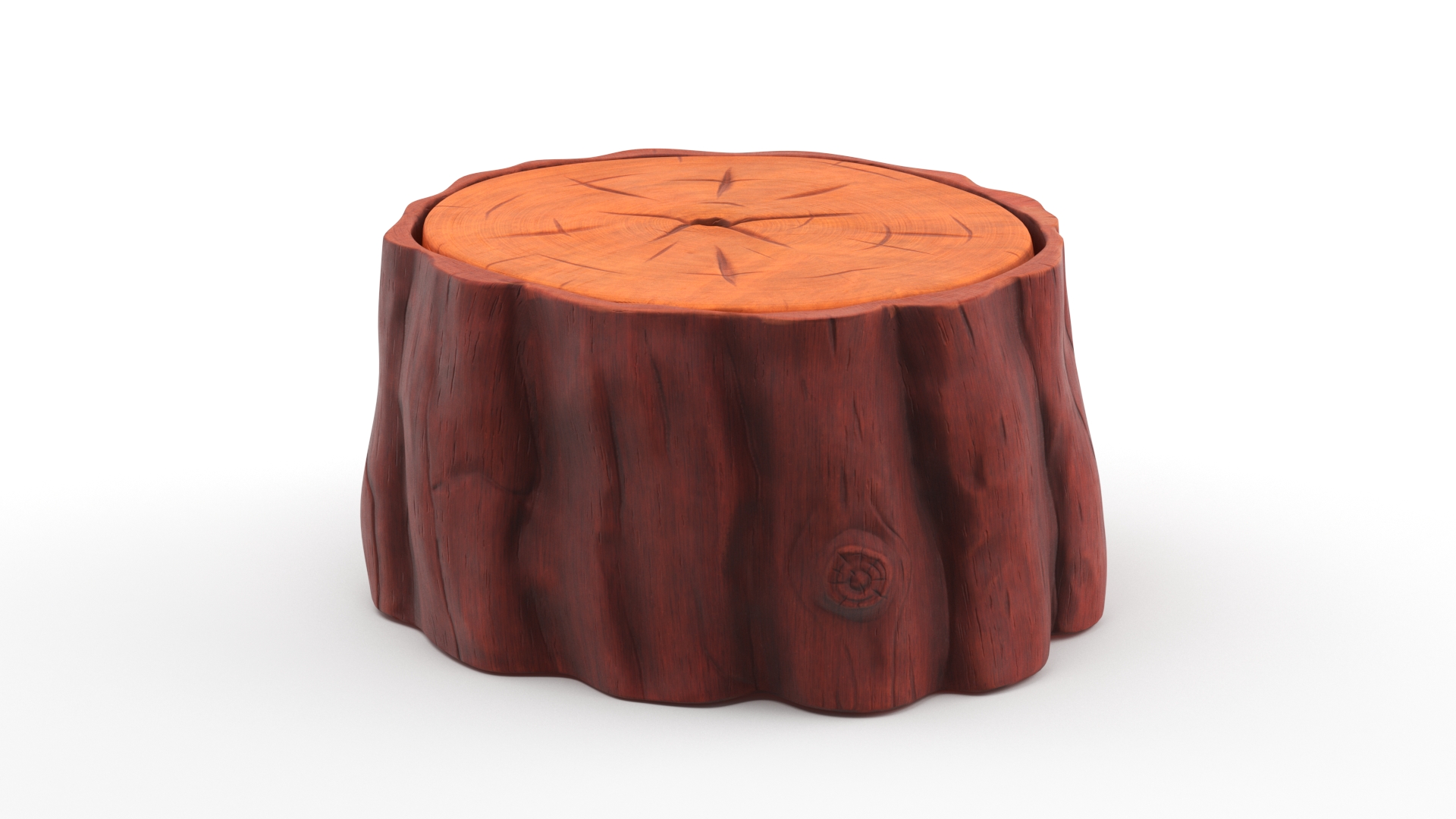 Low Cartoon Stump 3D