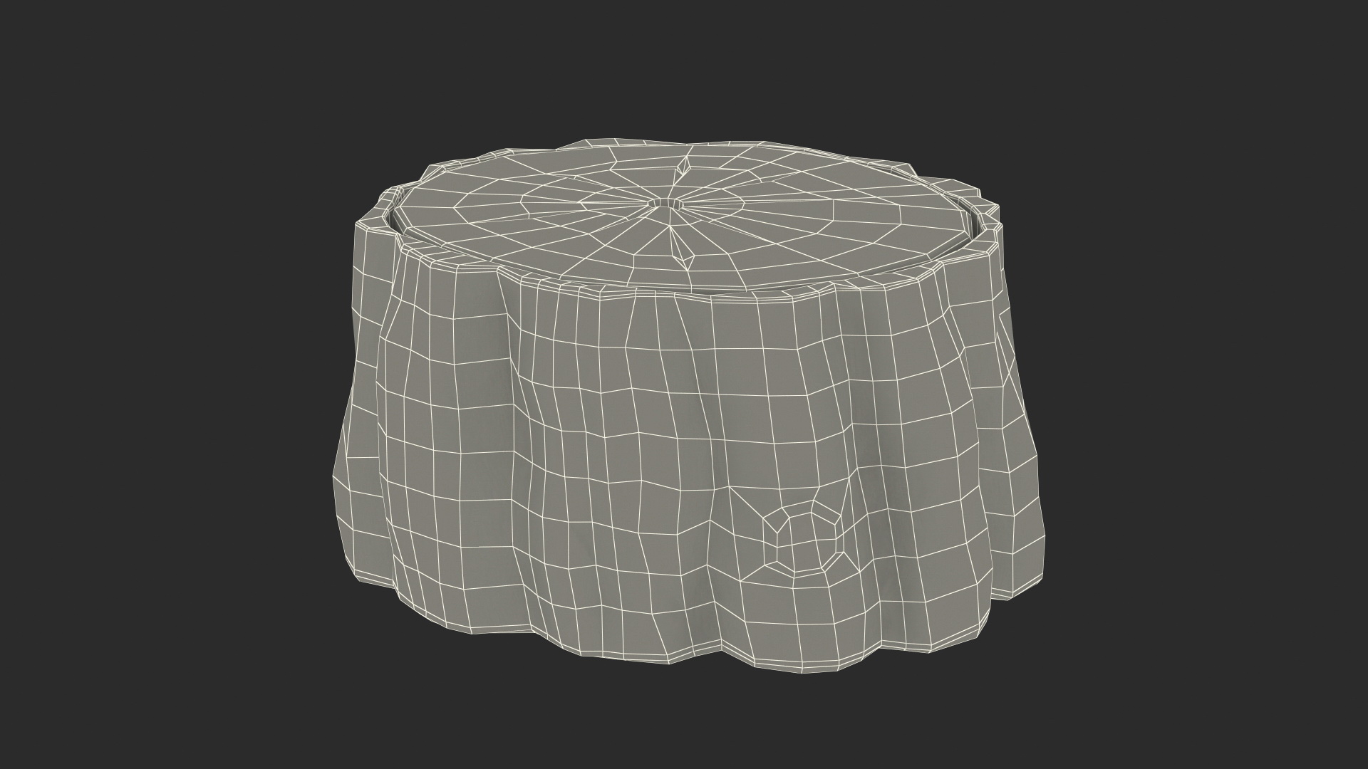 Low Cartoon Stump 3D