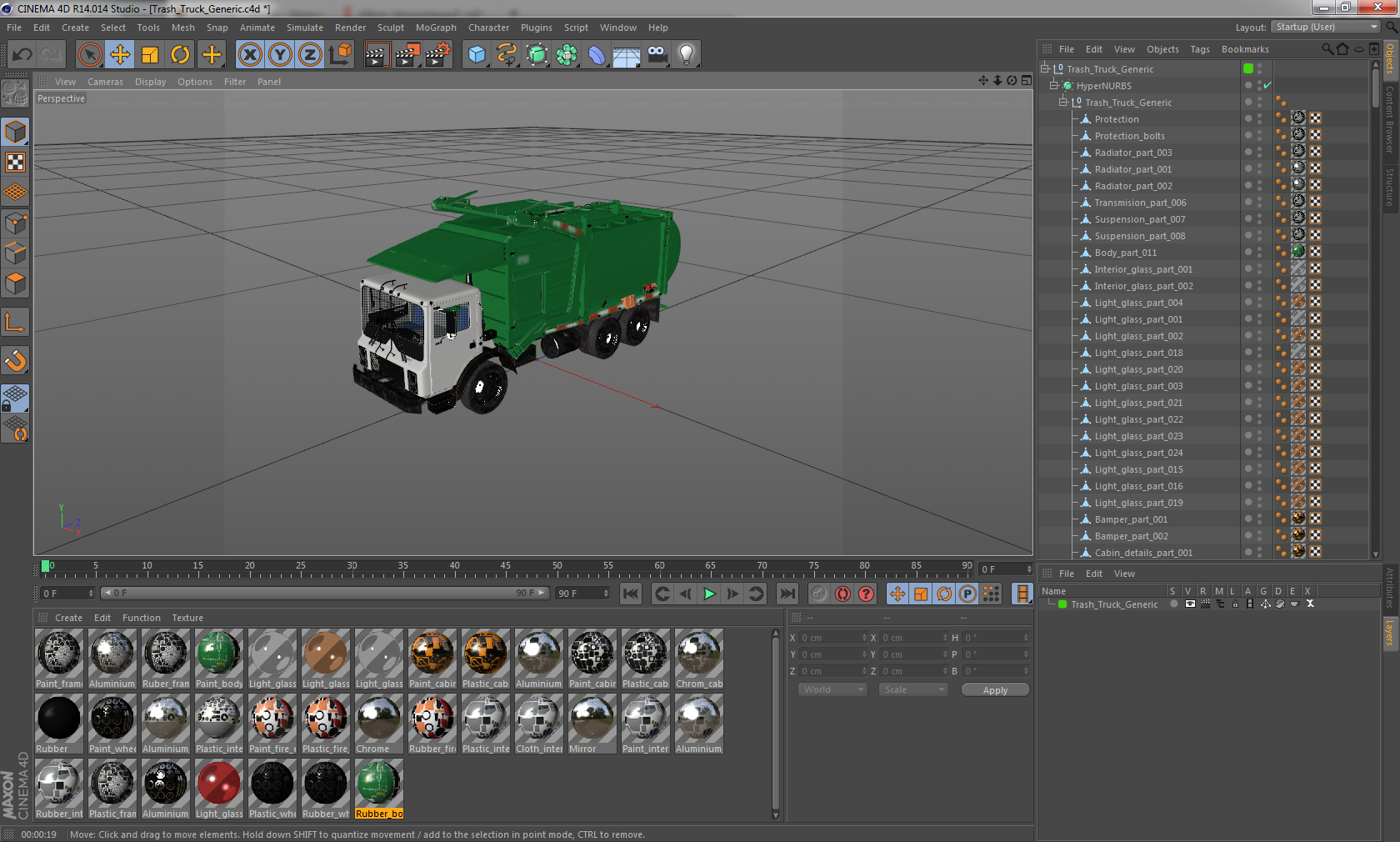 Trash Truck Generic 3D model