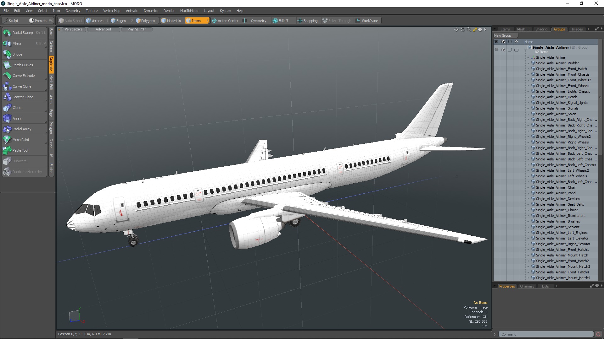 3D Single Aisle Airliner