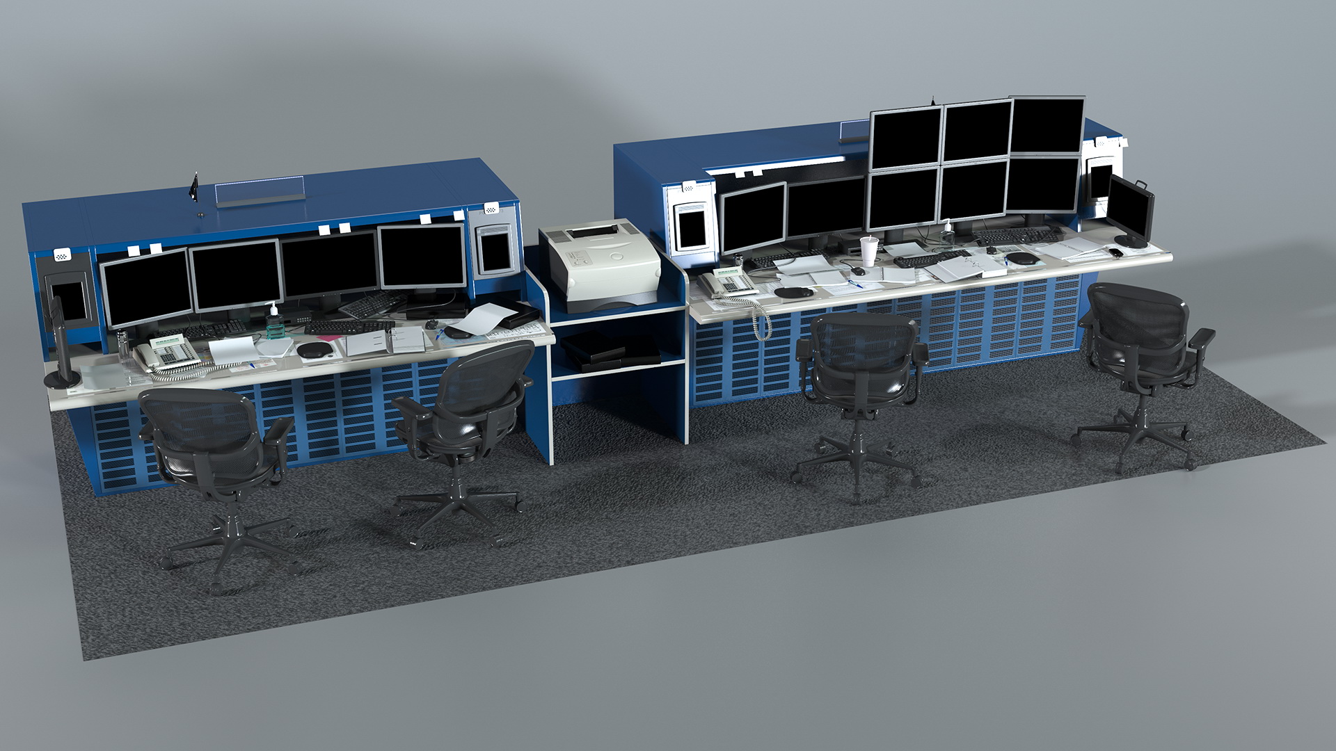 Office Workstation Set 3D