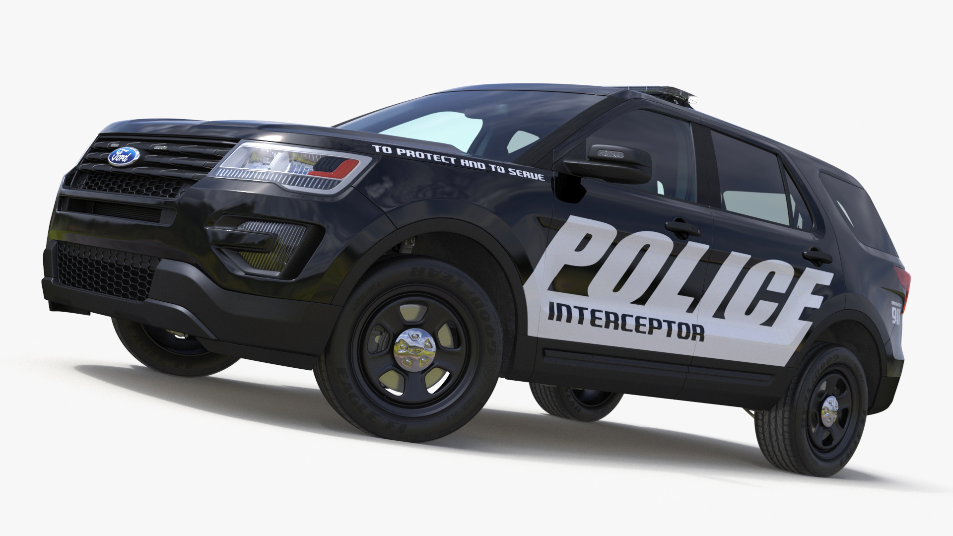 3D model Ford Police Interceptor Unit Rigged