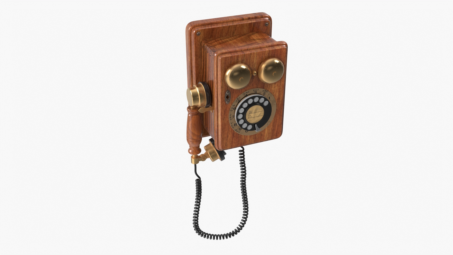 3D model Vintage Wooden Telephone Booth