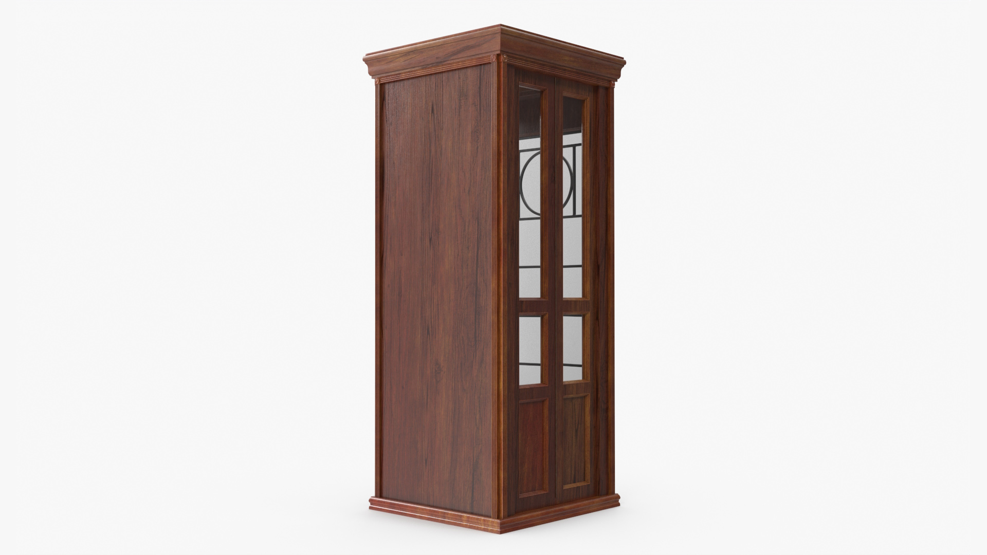 3D model Vintage Wooden Telephone Booth