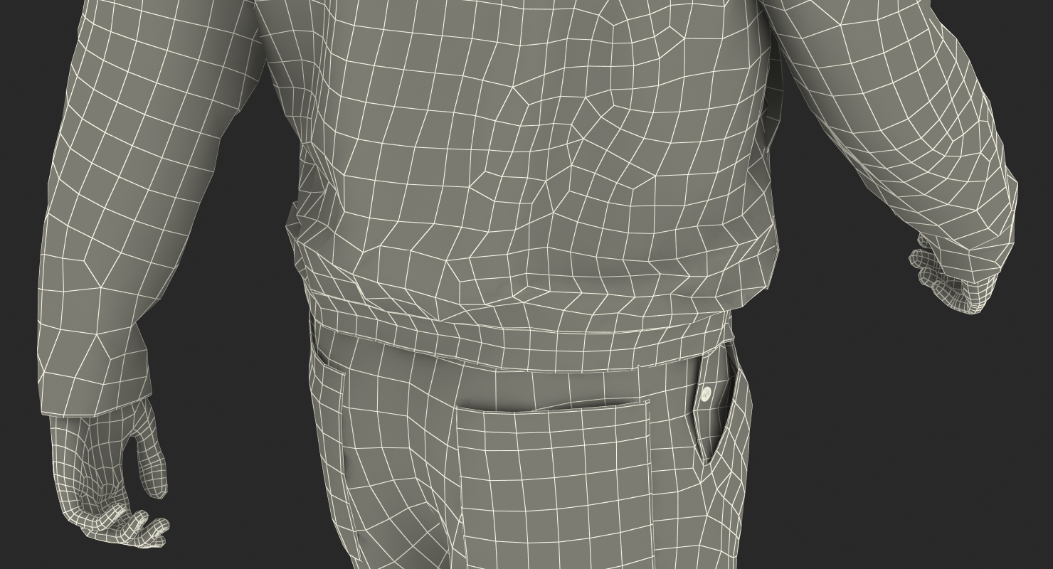 3D Worker Rigged model