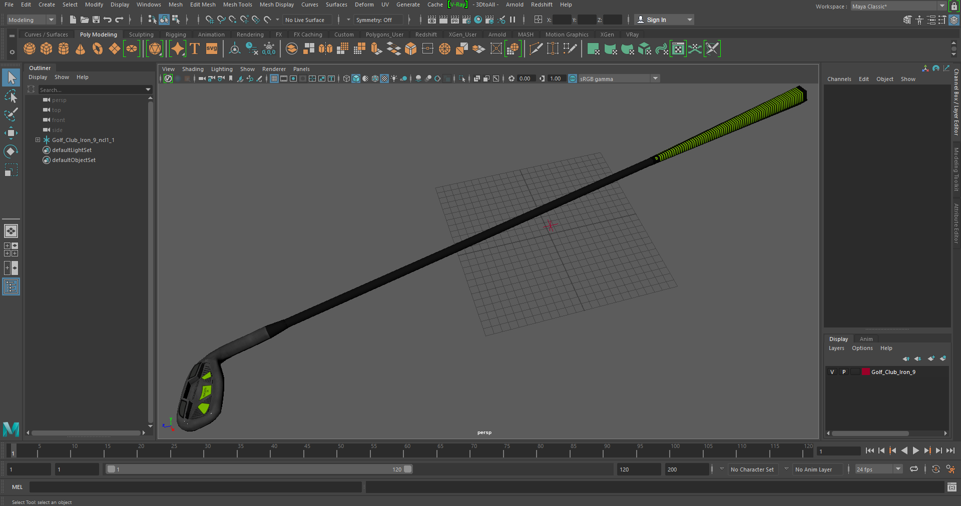 3D Golf Club Iron 9