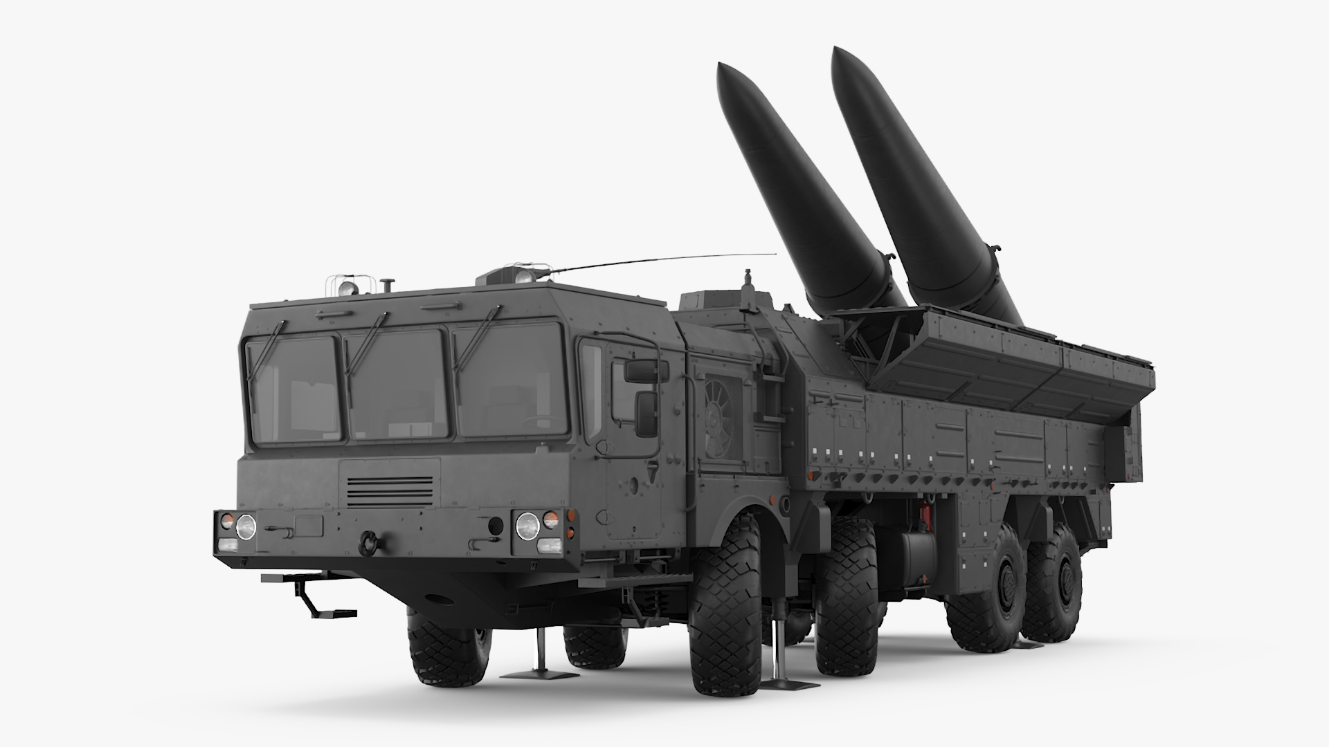 Military Missile Tactical Truck Rigged for Maya 3D