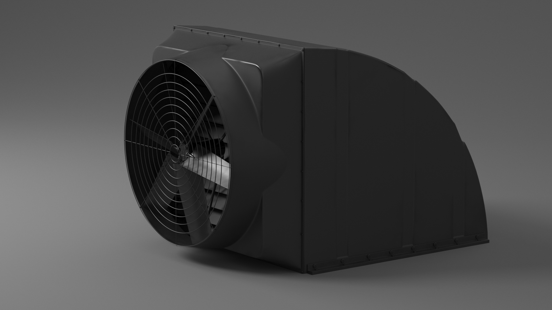 Roof Exhaust Ventilation Fan Black 3D model