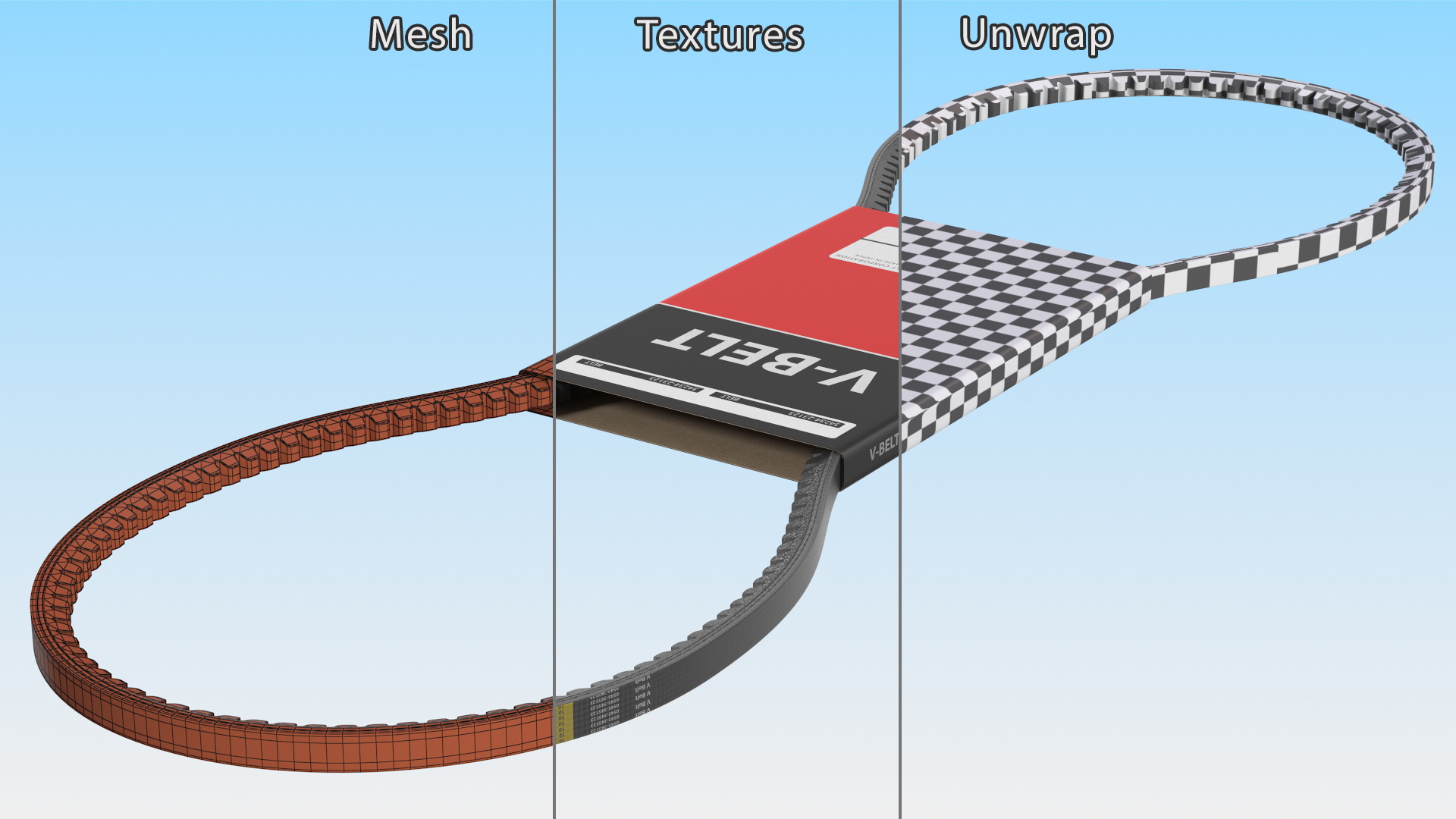 Accessory Drive V Belt Packed 3D model