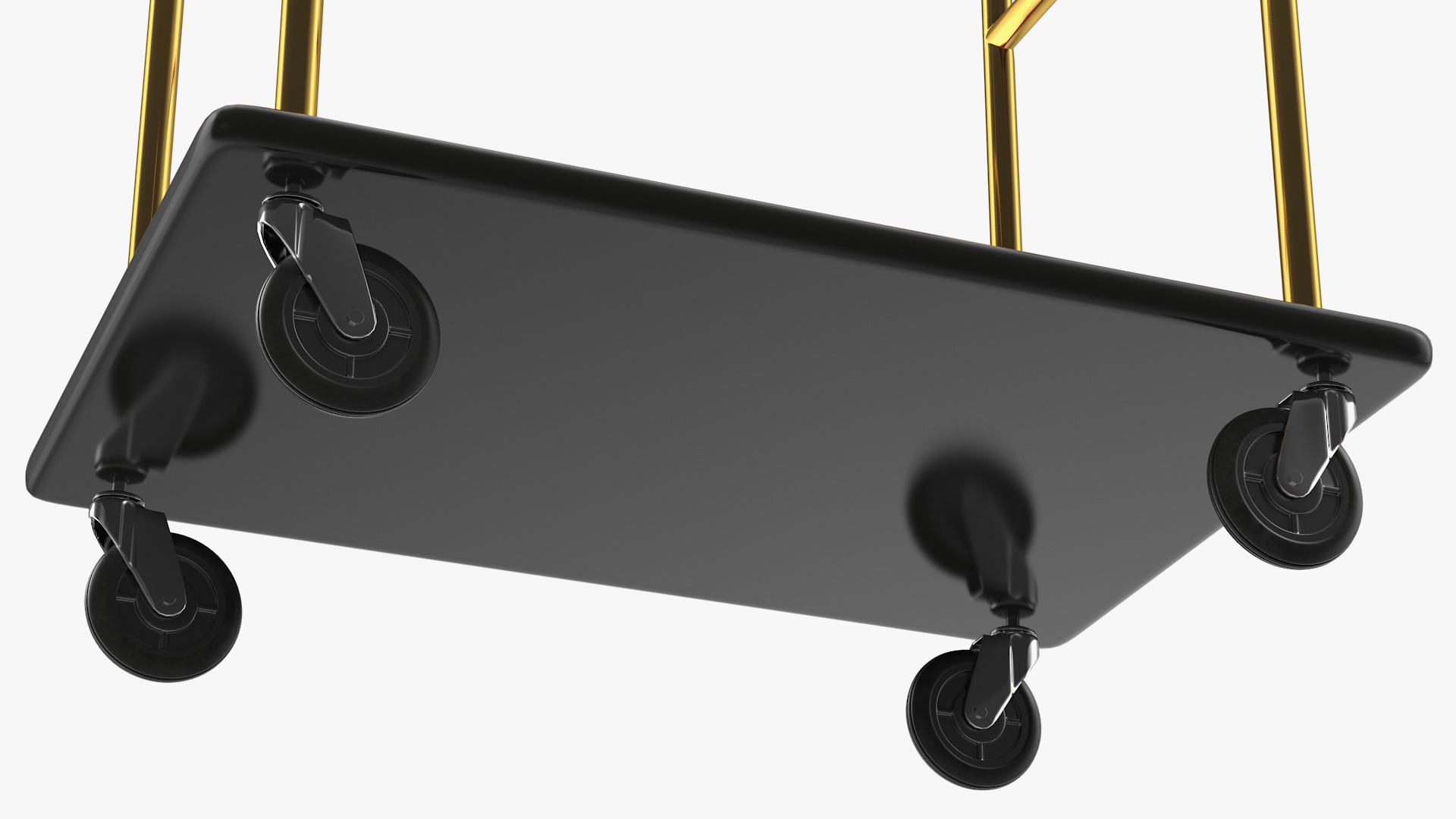 3D Gold Hotel Luggage Cart model